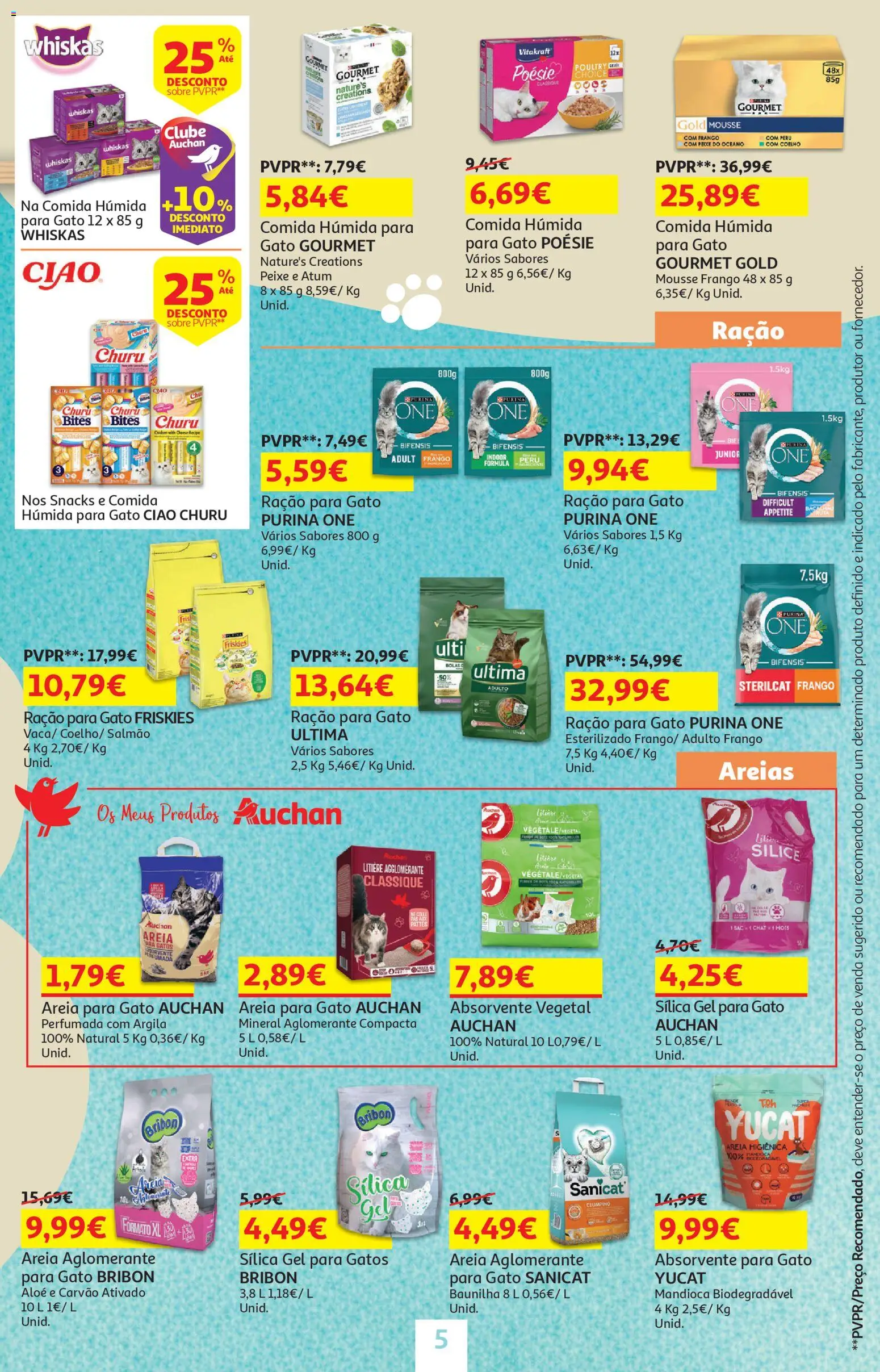 Auchan - Preços Redondos - Pet │ válido de 27.01.2026 | Página: 5 | Produtos: Atum, Purina one, Areia, Peixe