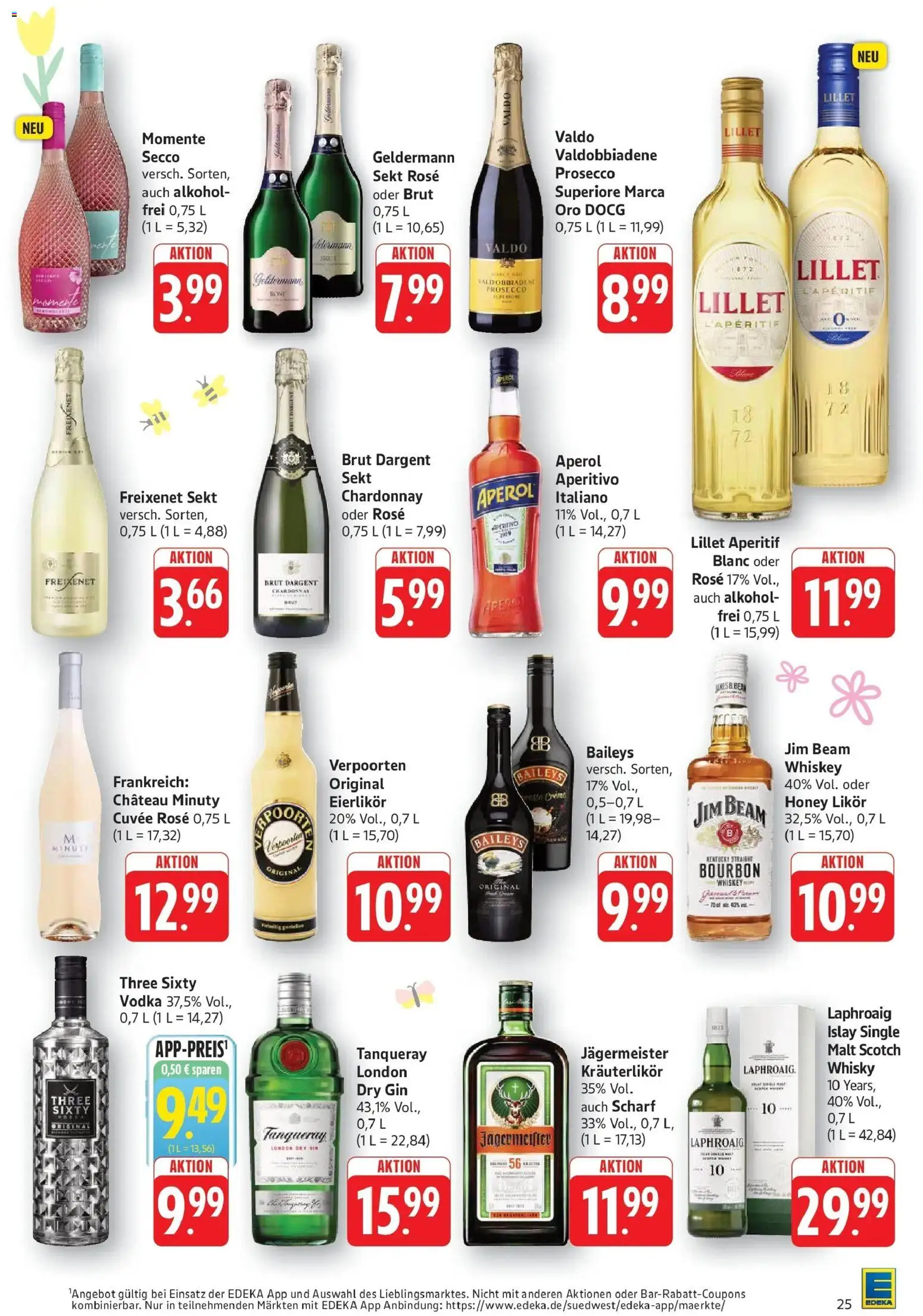 Edeka prospekt Geislingen	 – gültig ab 30.03.2026 | Seite: 25 | Produkte: Likör, Lillet, Jägermeister, Bourbon