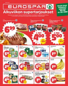 Katso Tokmanni - EUROSPAR Ylöjärvi Ruokasanomat voimassa alkaen 21.07.2025