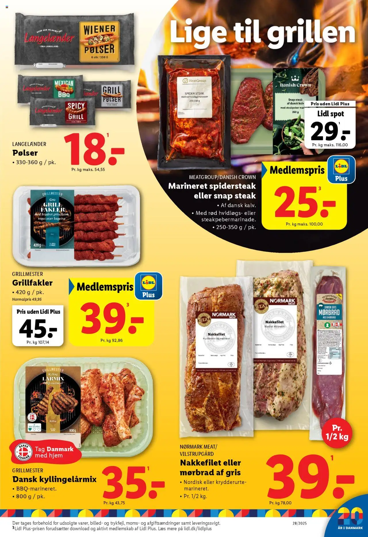 Lidl Tilbudsavis gyldig fra 06.07.2025 | Side: 3 | Produkter: Pølser, Løg, Nakkefilet, Grill
