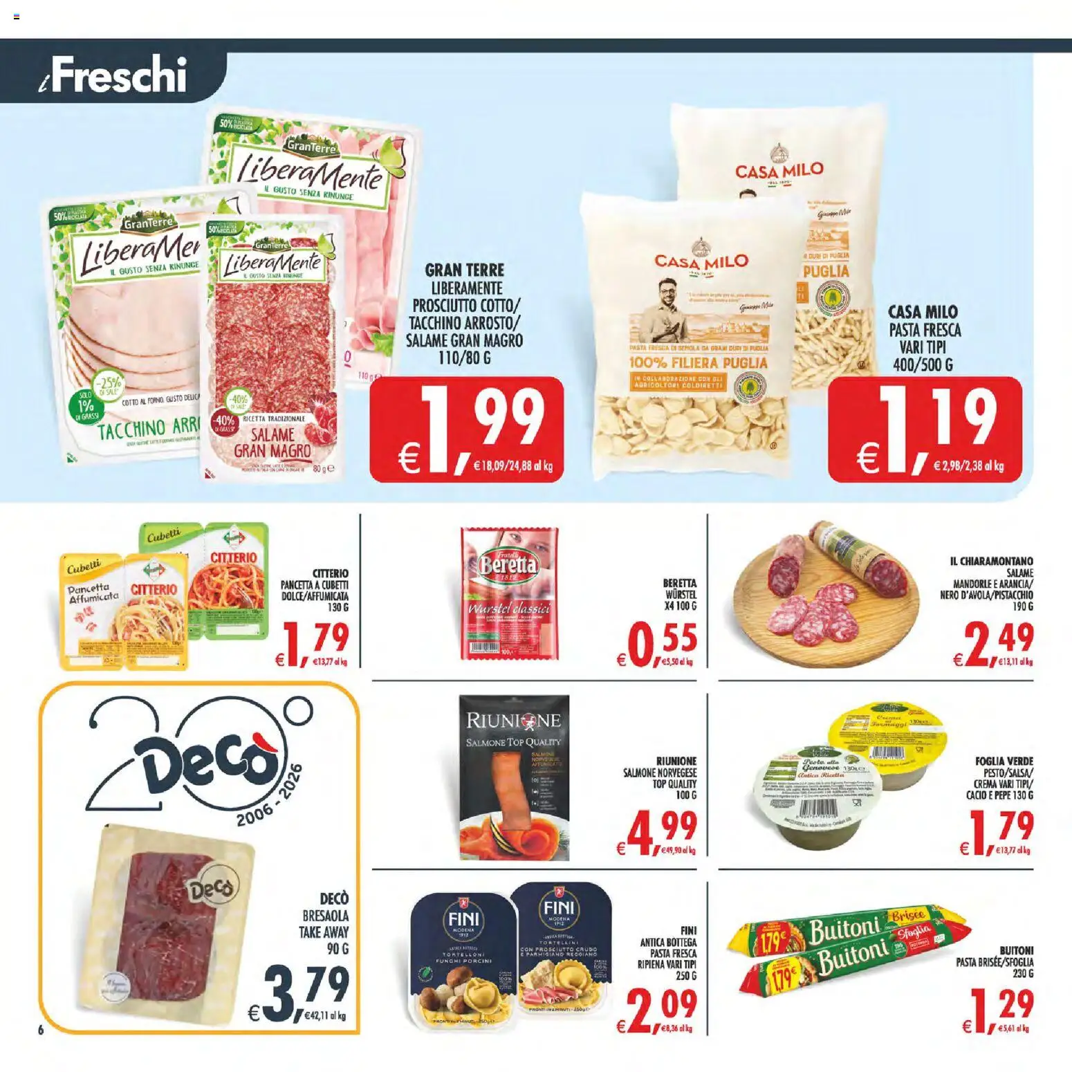 Volantino Decò del 17.04.2026 | Pagina: 7 | Prodotti: Salame, Bresaola, Sale, Funghi