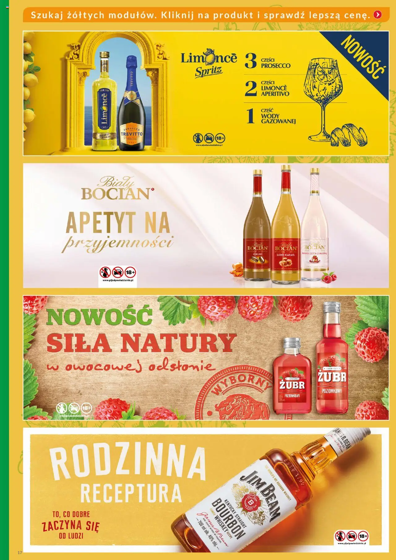 Eurocash Gazetka - Katalog Alkoholowy od 01.06.2025 | Strona: 17 | Produkty: Bourbon, Jim Beam, Vodka, Prosecco