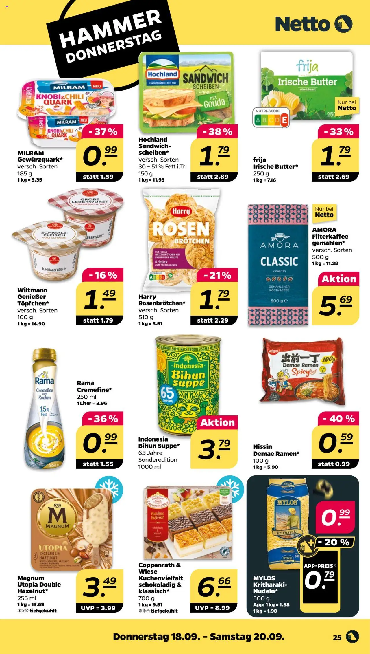 Netto Prospekt 	 – gültig ab 15.09.2025 | Seite: 25 | Produkte: Gouda, Milram, Chili, Kuchen