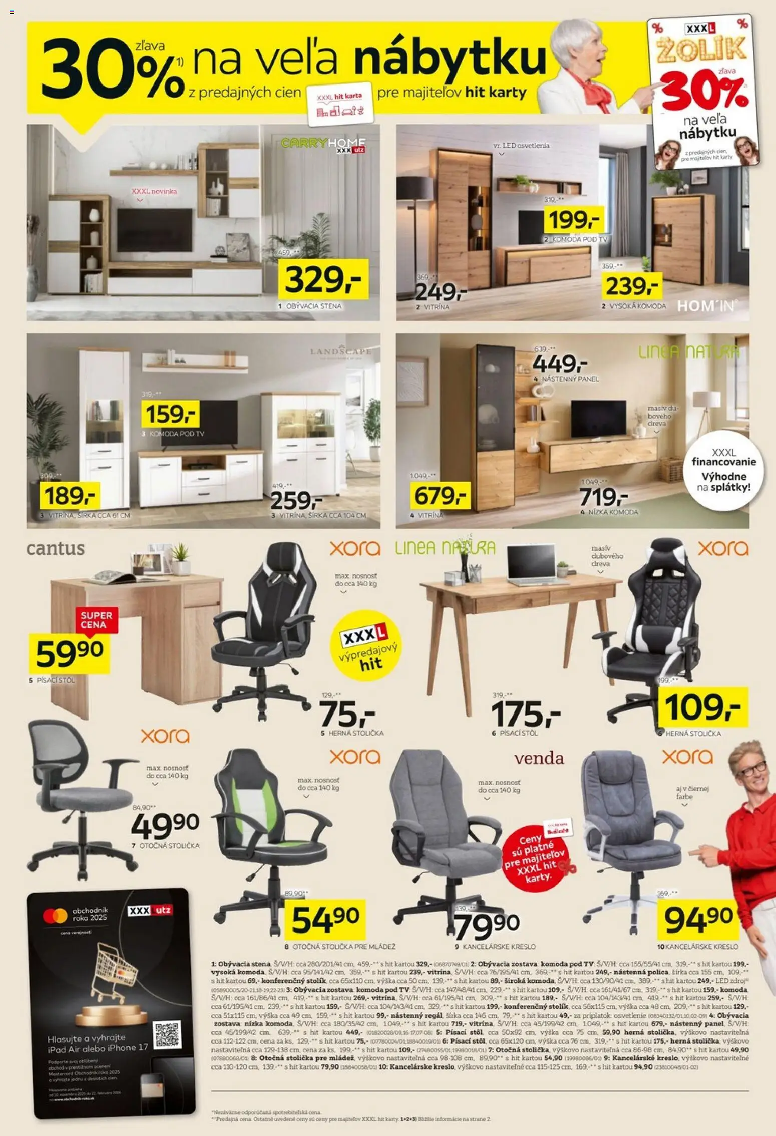 Nové XXXLutz akcie – leták je platný od 19.01.2026 | Strana: 4 | Produkty: Tv, Osvetlenie, Herná stolička, Komoda pod tv