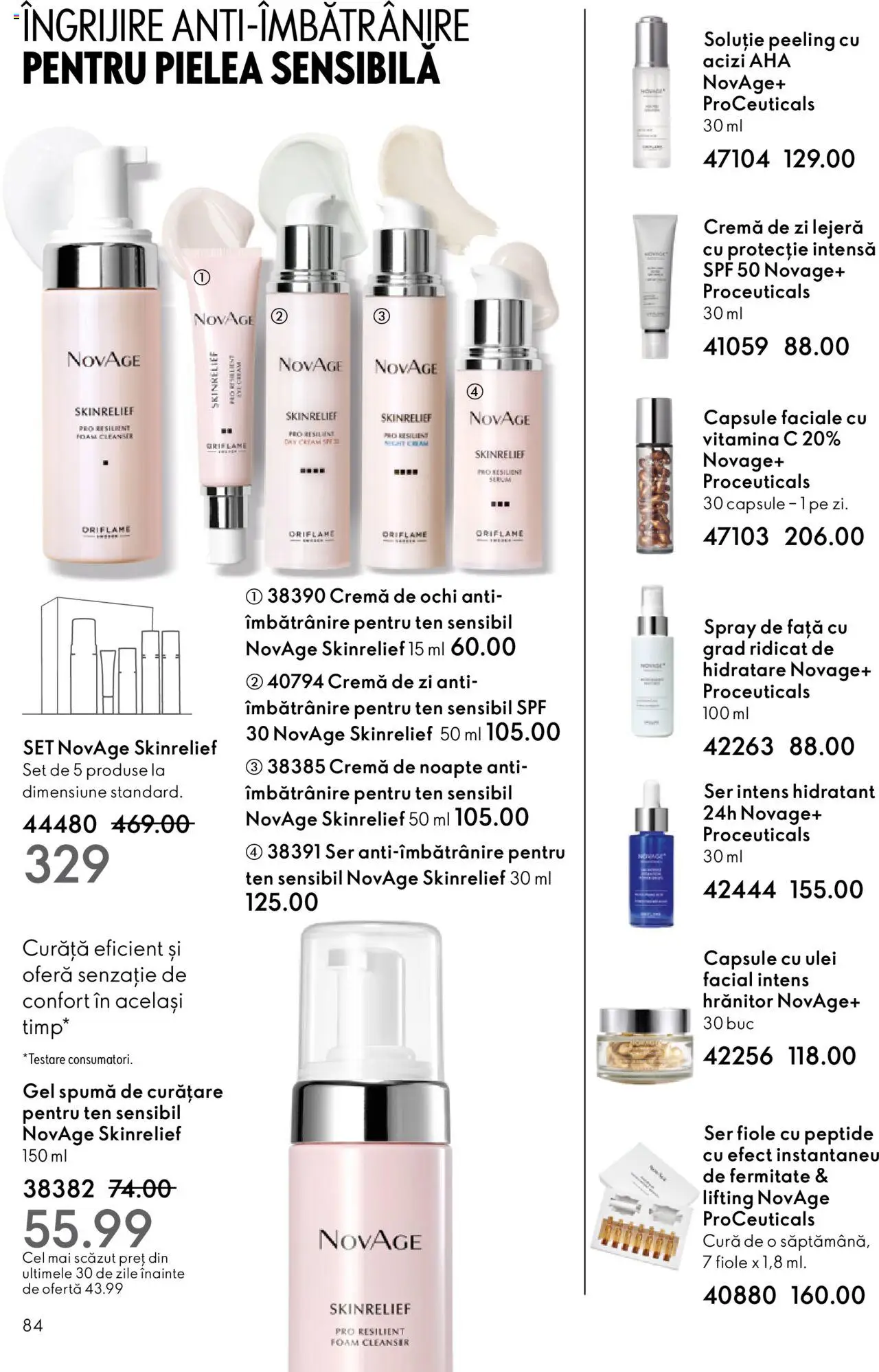 Noul catalog Oriflame – valabil de la 22.10.2025 | Pagină: 84 | Produse: Cremă de zi, Cremă de noapte, Cremă, Peeling