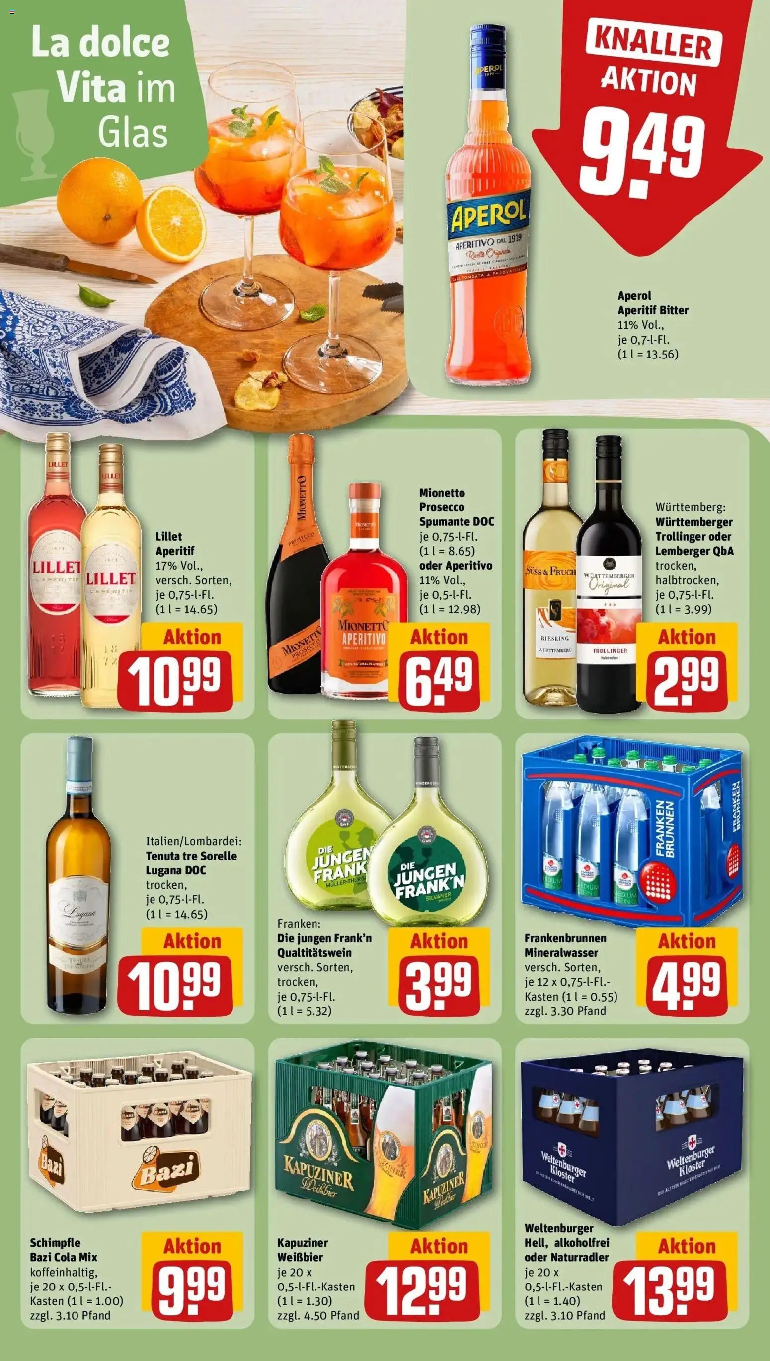 Rewe Prospekt Nittendorf	 – gültig ab 15.03.2026 | Seite: 21 | Produkte: Cola, Weißbier, Lillet, Aperol