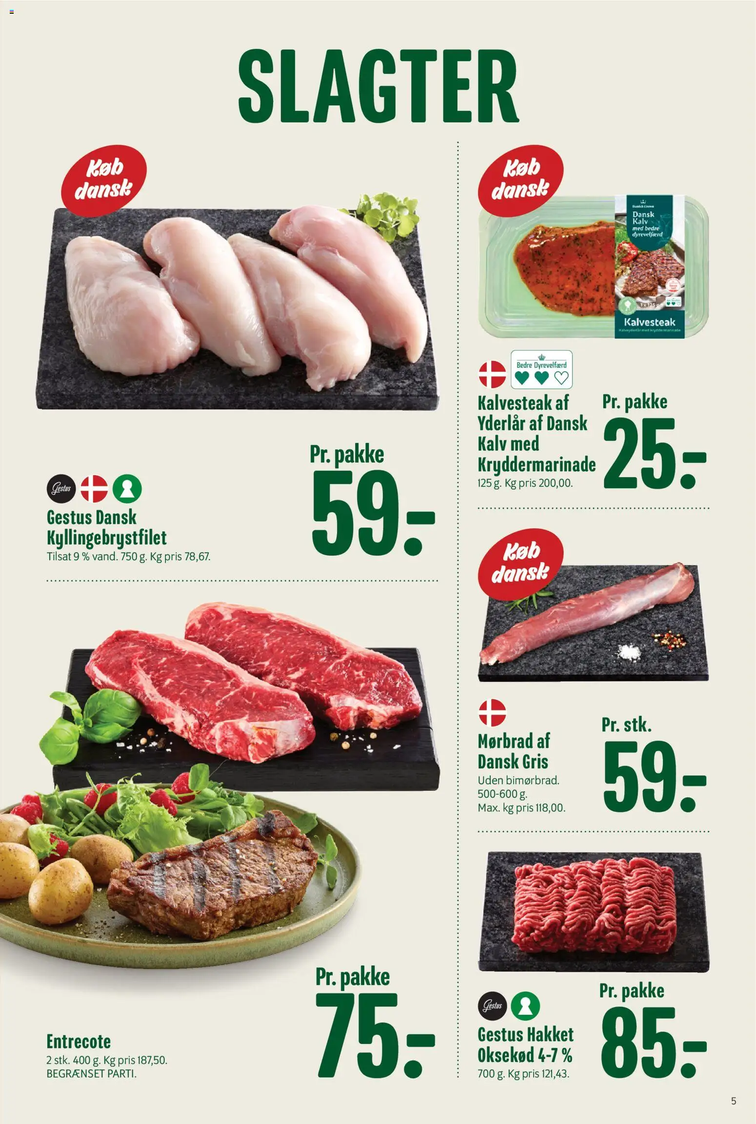Min Købmand tilbudsavis – gyldig fra 31.10.2025 | Side: 5 | Produkter: Oksekød, Entrecote