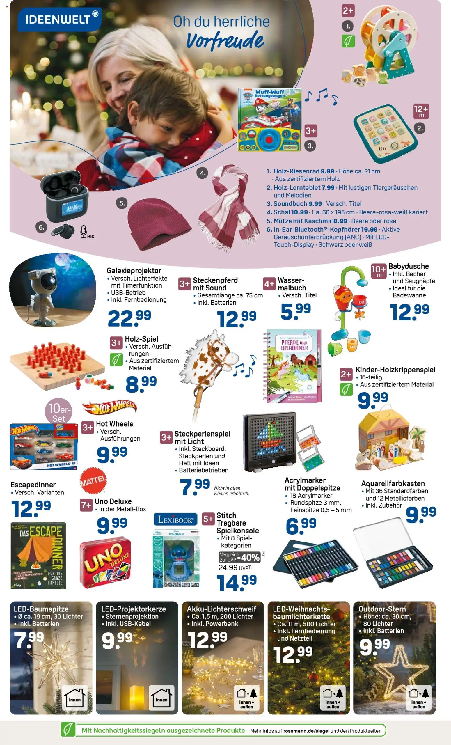 Rossmann Prospekt 	 – gültig ab 01.12.2025 | Seite: 2 | Produkte: Batterien, Topper, Wasser, Schal