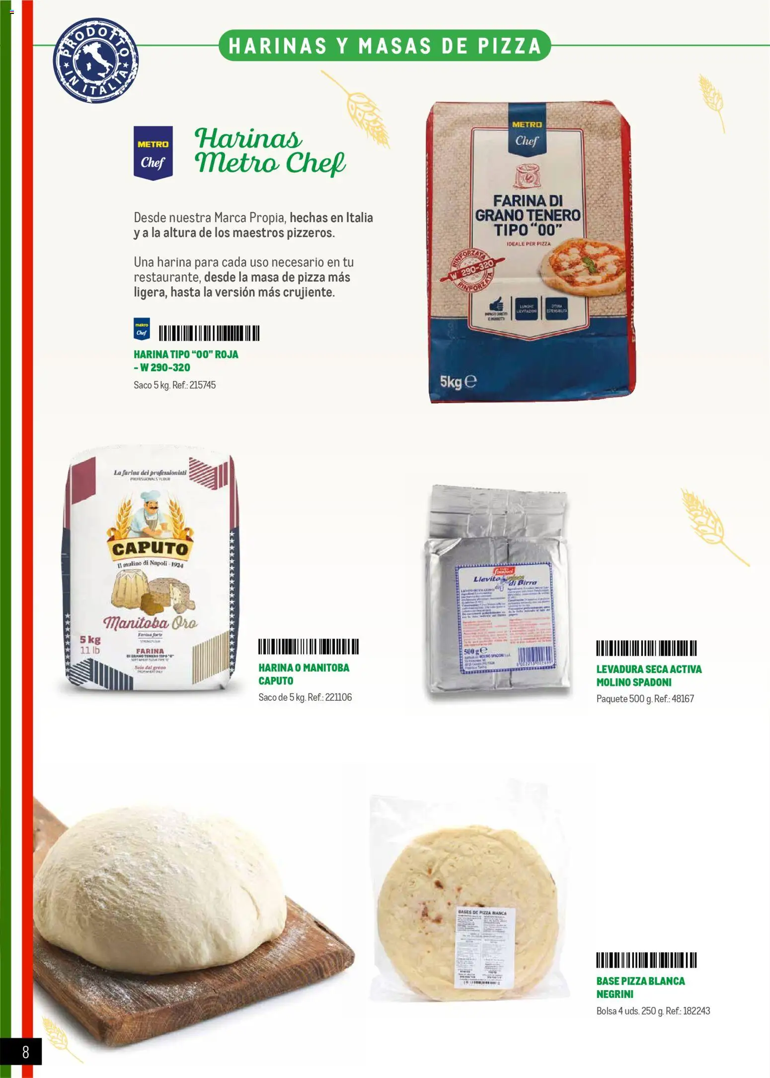 Makro Restaurantes italianos Norte │ válido desde el 27.03.2026 | Página: 8 | Productos: Pizza, Bolsa