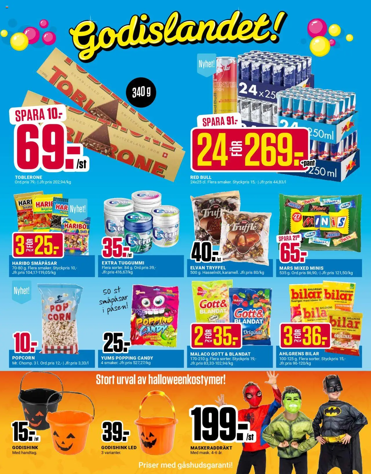 ÖoB reklamblad aktuell från 06.10.2025 | Sida: 2 | Produkter: Red bull, Tuggummi, Popcorn