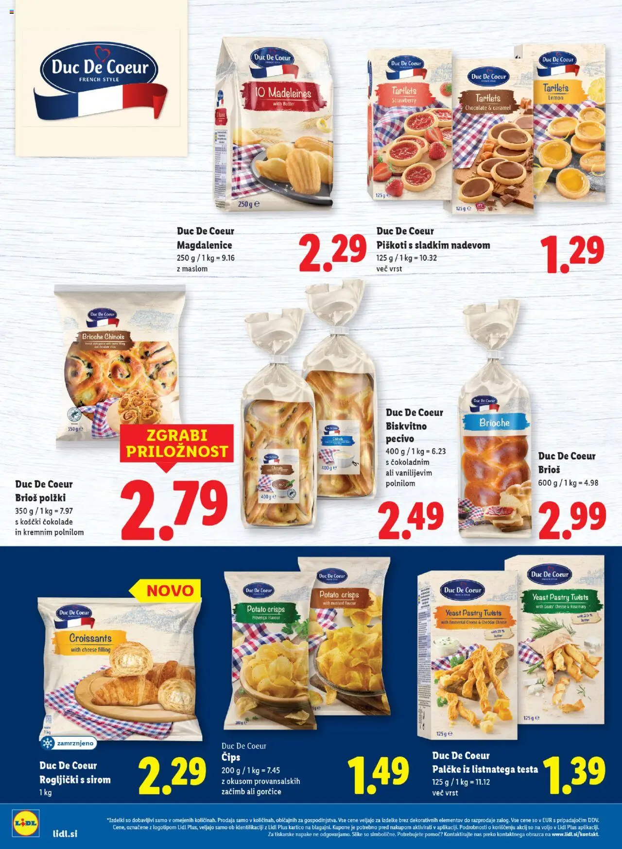 Novi Lidl katalog ponudbe – veljaven od 11.09.2025 | Stran: 44 | Izdelki: Rogljički, Cheddar, Piskoti