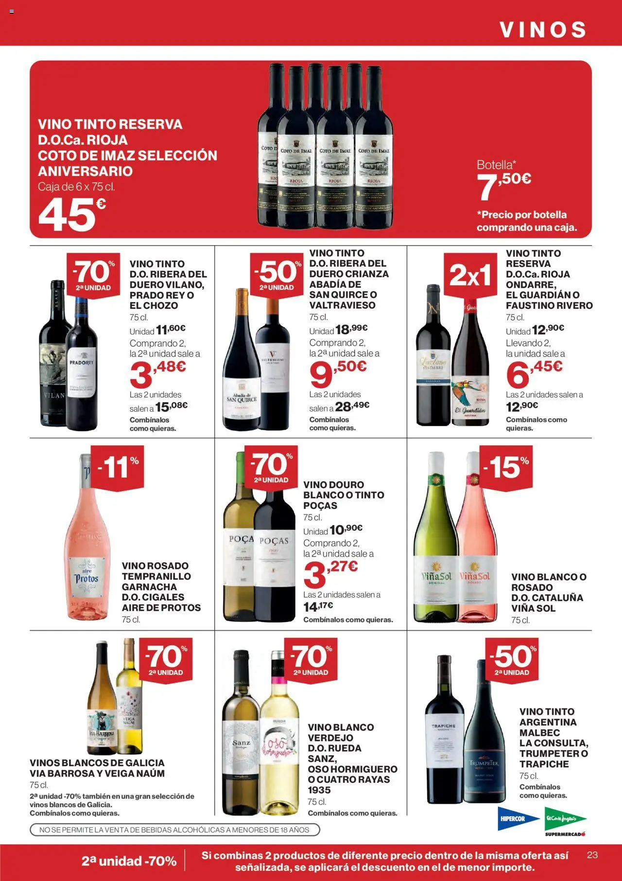 Hipercor catálogo │ válido desde el 05.06.2025 | Página: 25 | Productos: Vino rosado, Vino, Caja