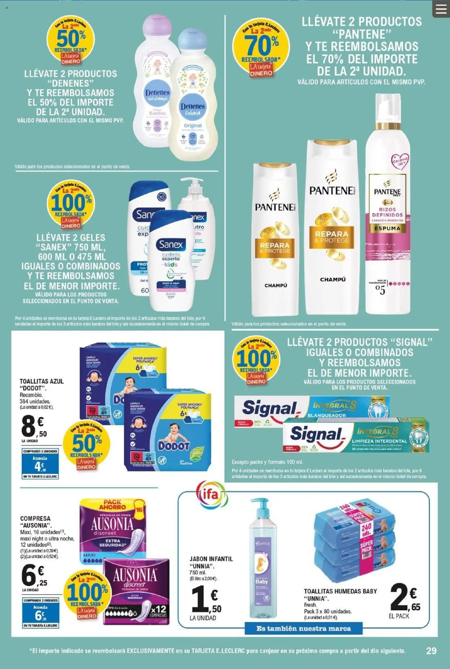 E.Leclerc folleto │ válido desde el 22.04.2026 | Página: 29 | Productos: Champú, Jabón, Té, Γλυφιτζούρι