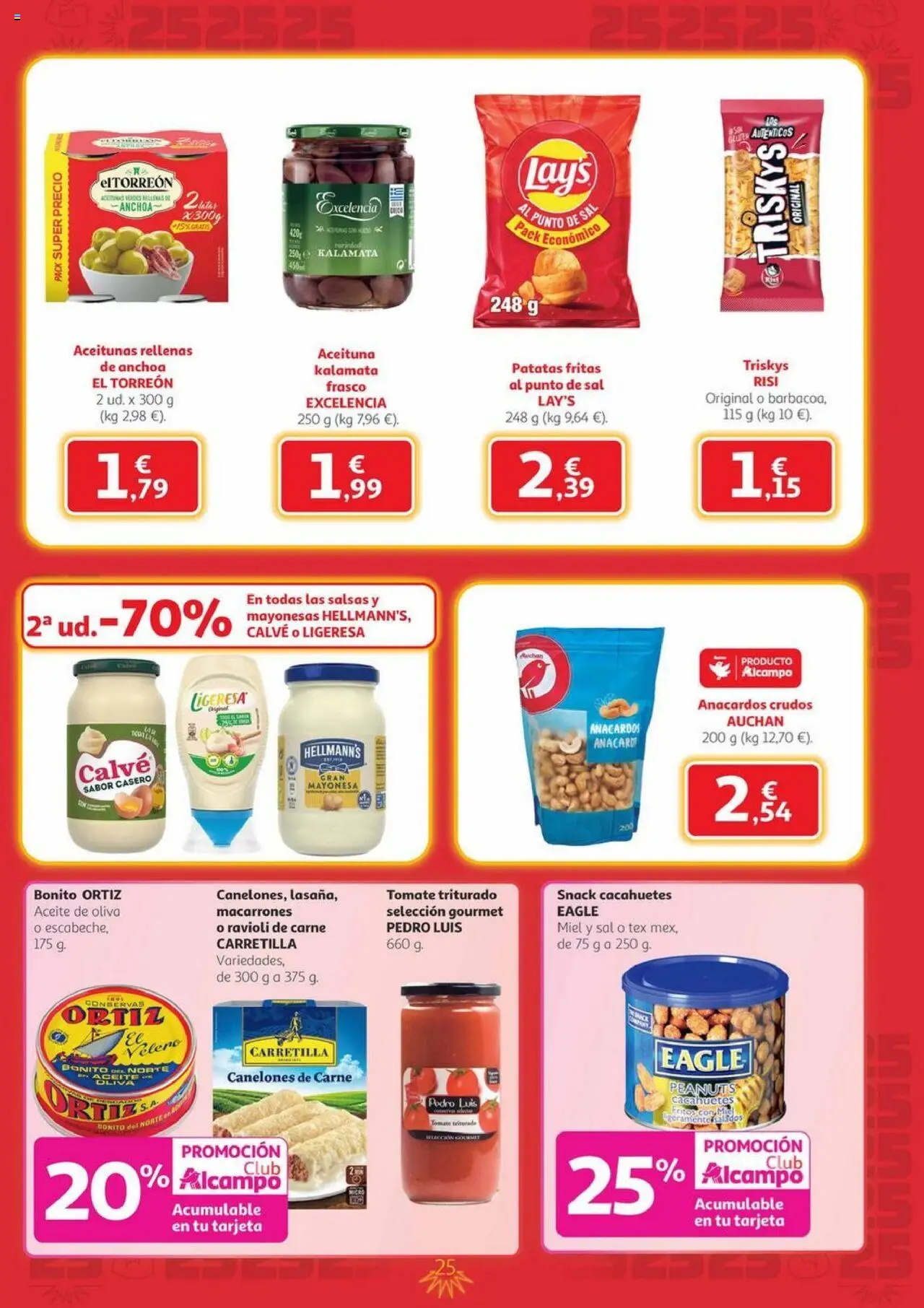 Alcampo - Canarias │ válido desde el 09.10.2025 | Página: 25 | Productos: Ψηφιακή κάμερα, Aceite de oliva, Οθόνη προβολής, Anchoa