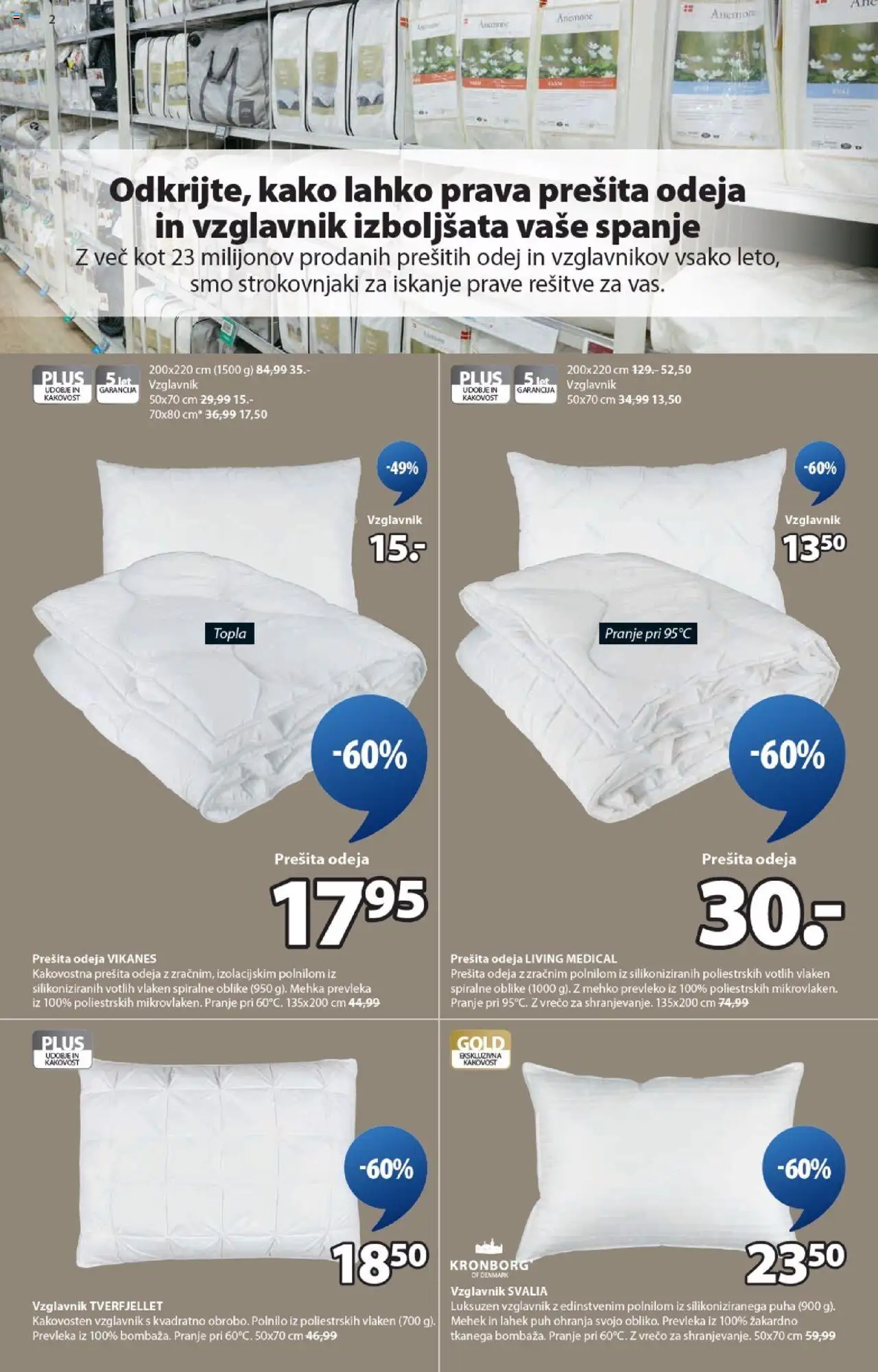 Novi JYSK katalog ponudbe – veljaven od 01.10.2025 | Stran: 2 | Izdelki: Prešita odeja, Vzglavnik, Prevleka, Odeja