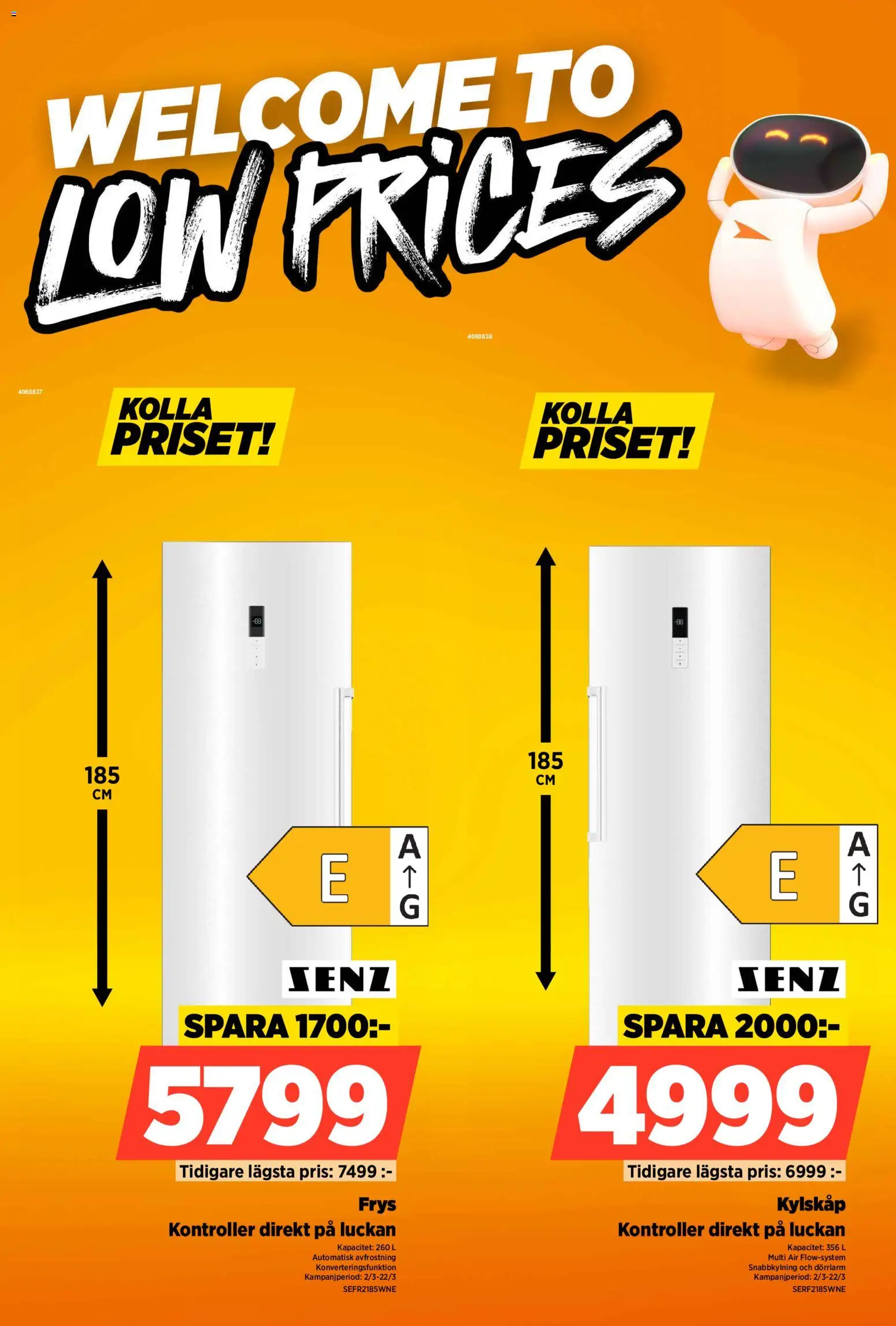 Power reklamblad aktuell från 09.03.2026 | Sida: 55 | Produkter: Kylskåp, Frys