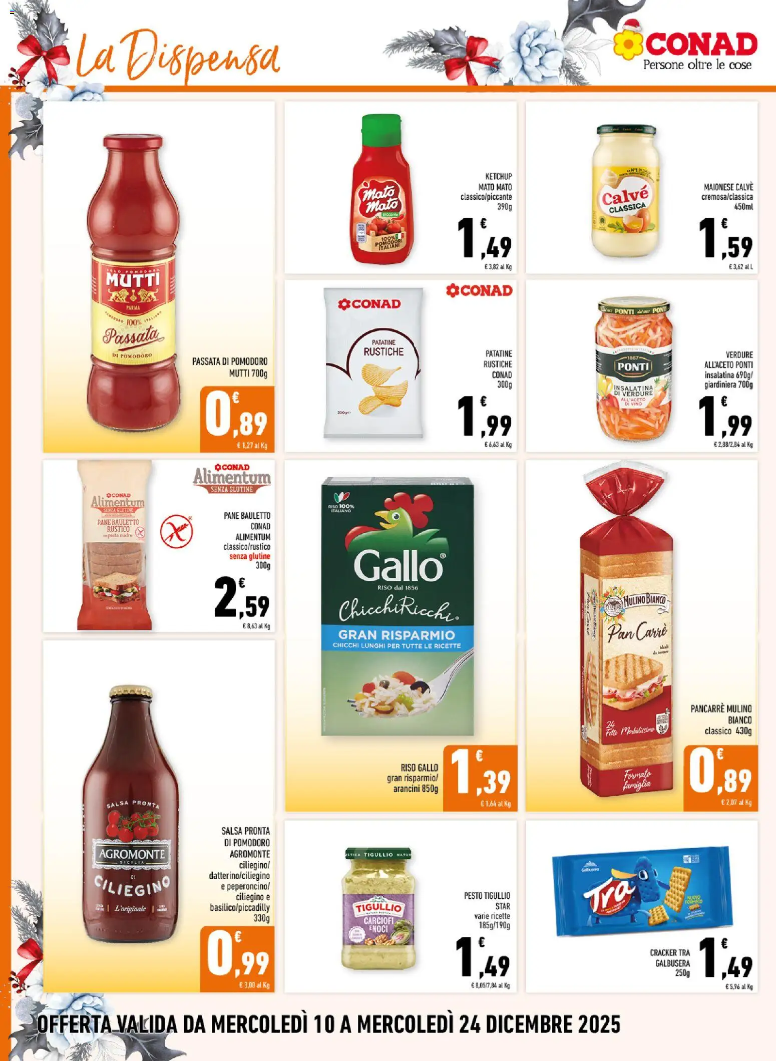 Volantino Conad del 10.12.2025 | Pagina: 14 | Prodotti: Riso, Maionese, Pomodoro, Pesto