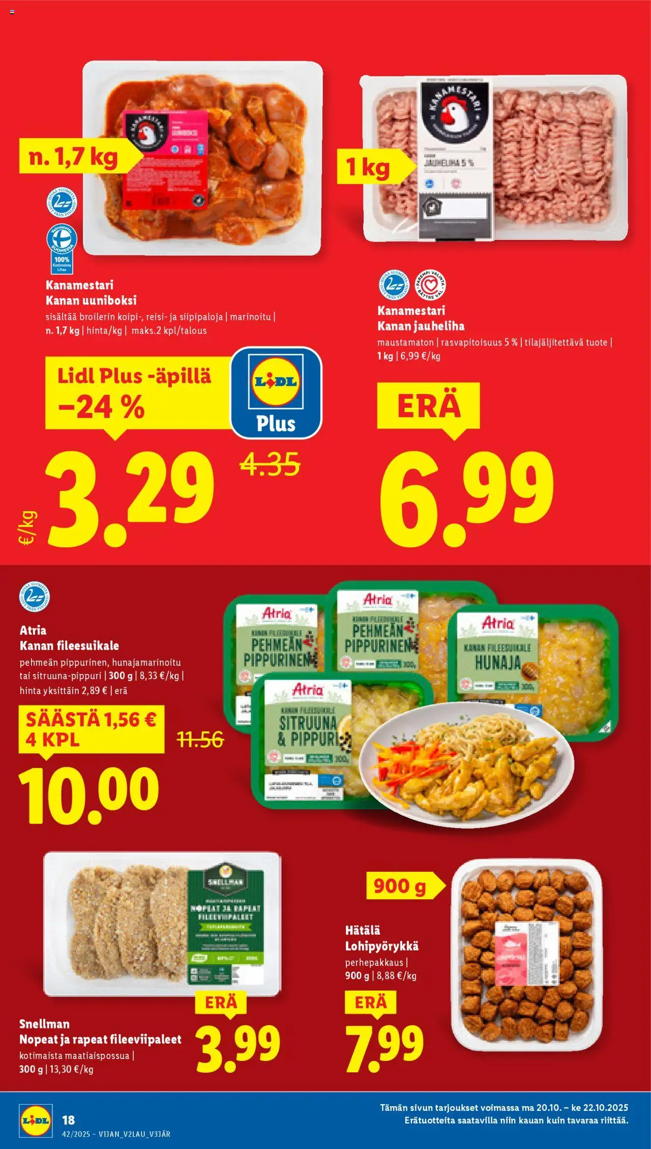 Lidl tarjoukset – voimassa 16.10.2025 alkaen | Sivu: 26 | Tuotteet: Jauheliha, Sitruunapippuri, Hunaja