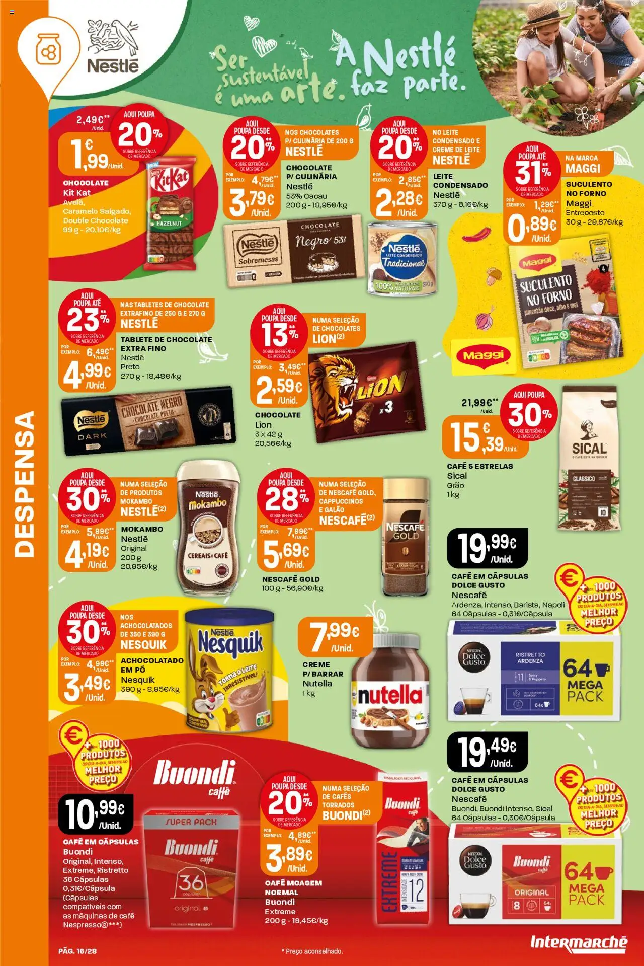 Intermarché folheto │ válido de 26.06.2025 | Página: 16 | Produtos: Pó, Nespresso, Dolce gusto, Creme de leite