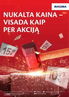 MAXIMA leidinių peržiūra, galiojančių nuo 29.07.2025