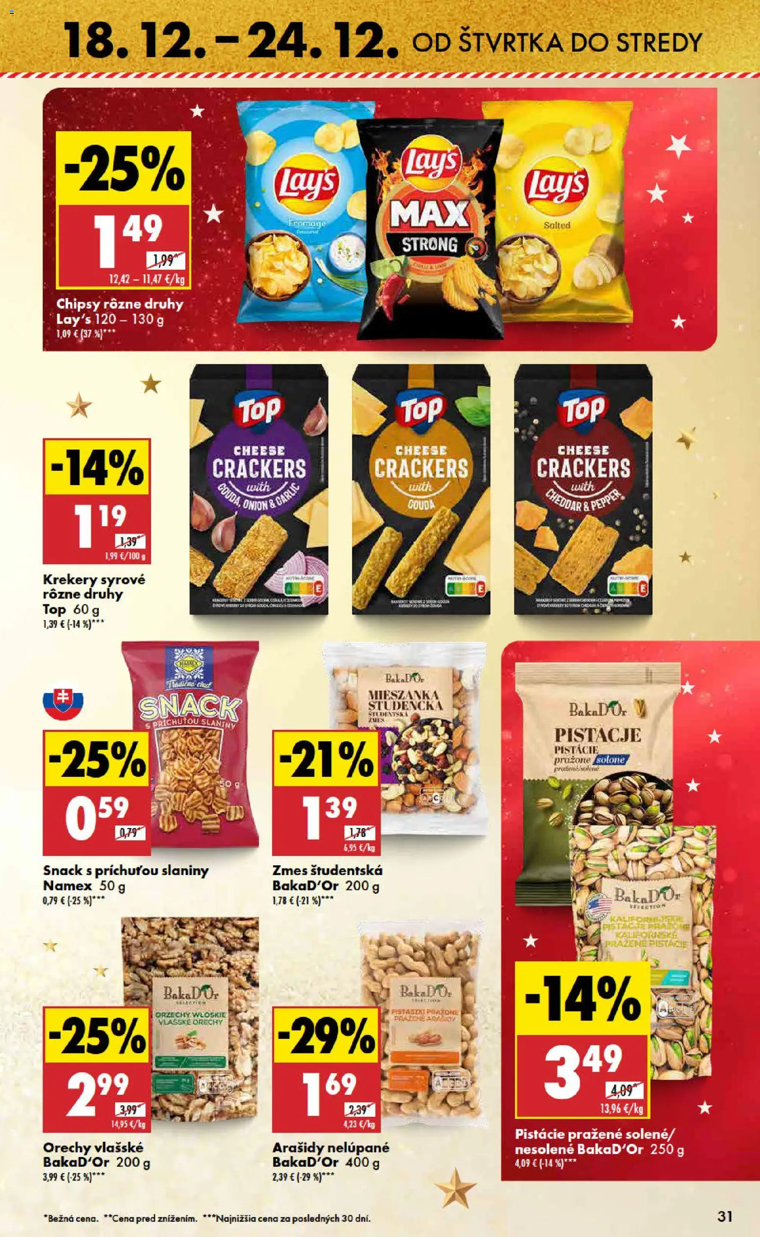 Nové Biedronka akcie – leták je platný od 18.12.2025 | Strana: 31 | Produkty: Gouda, Orechy, Arašidy, Vlašské orechy