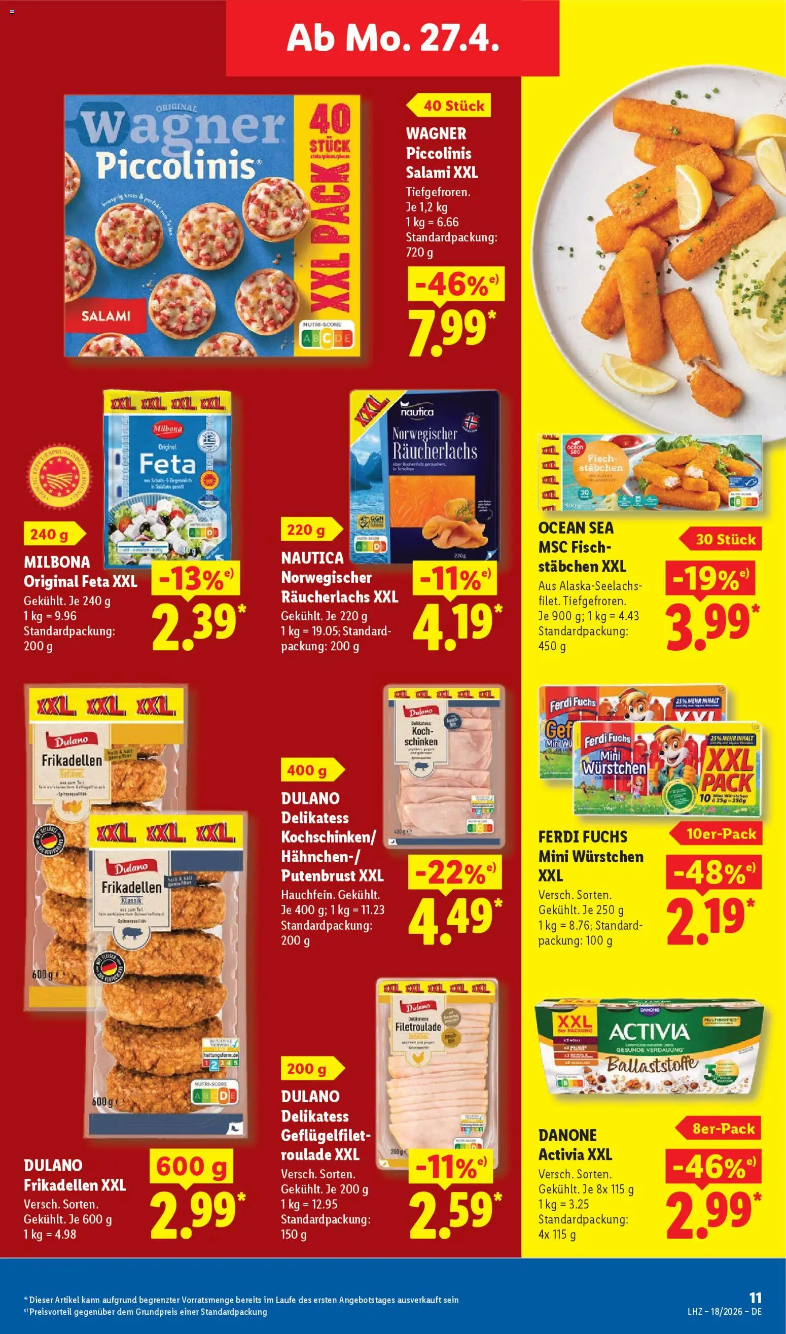 Lidl Prospekt – gültig ab 27.04.2026 | Seite: 23 | Produkte: Feta, Fisch, Räucherlachs, Salami