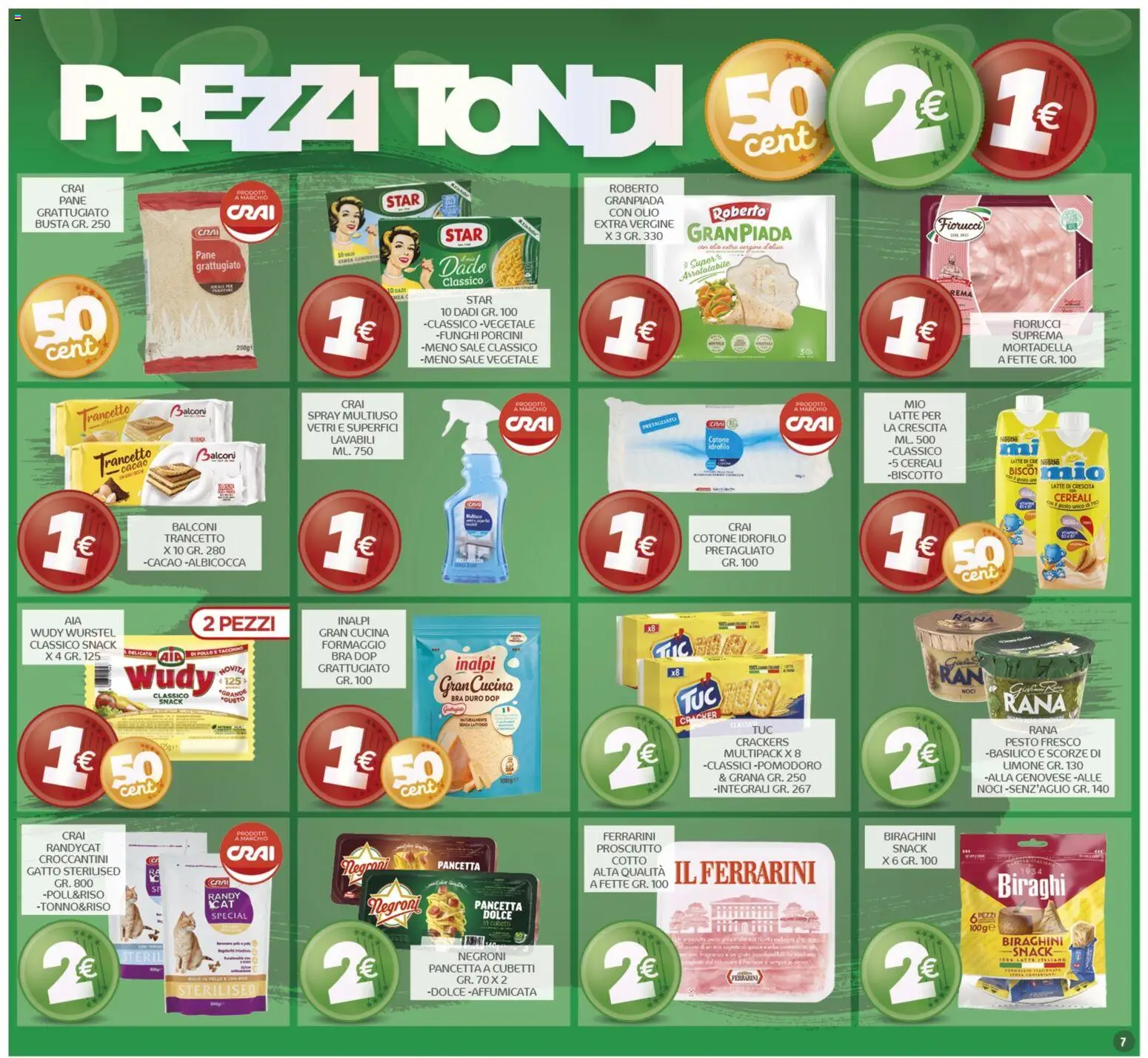 Volantino CRAI del 22.01.2026 | Pagina: 7 | Prodotti: Cereali, Tacchino, Formaggio, Basilico