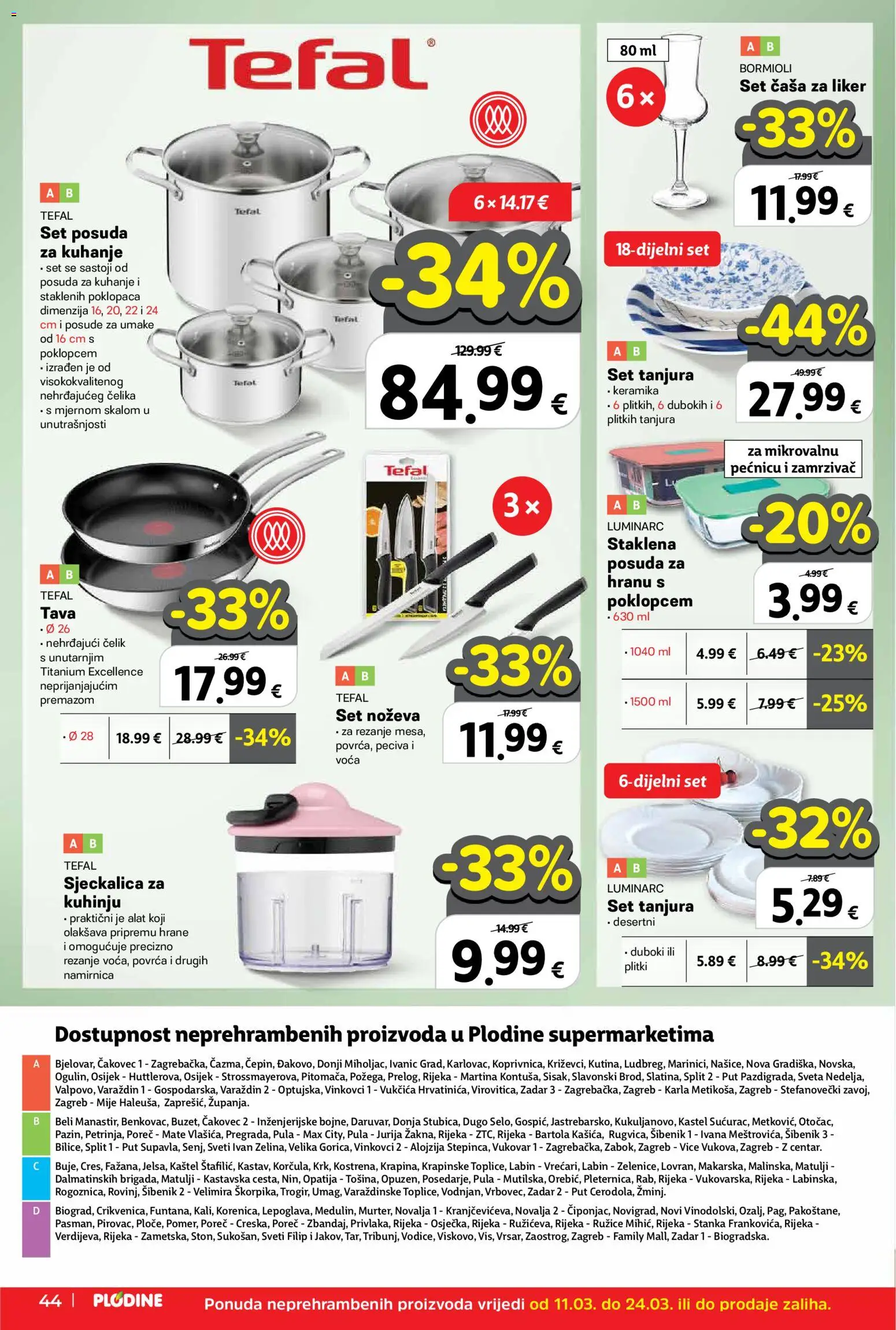 Plodine katalog | vrijedi od 11.03.2026 | Stranica: 44 | Proizvodi: Alat, Sjeckalica, Tava, Zamrzivač