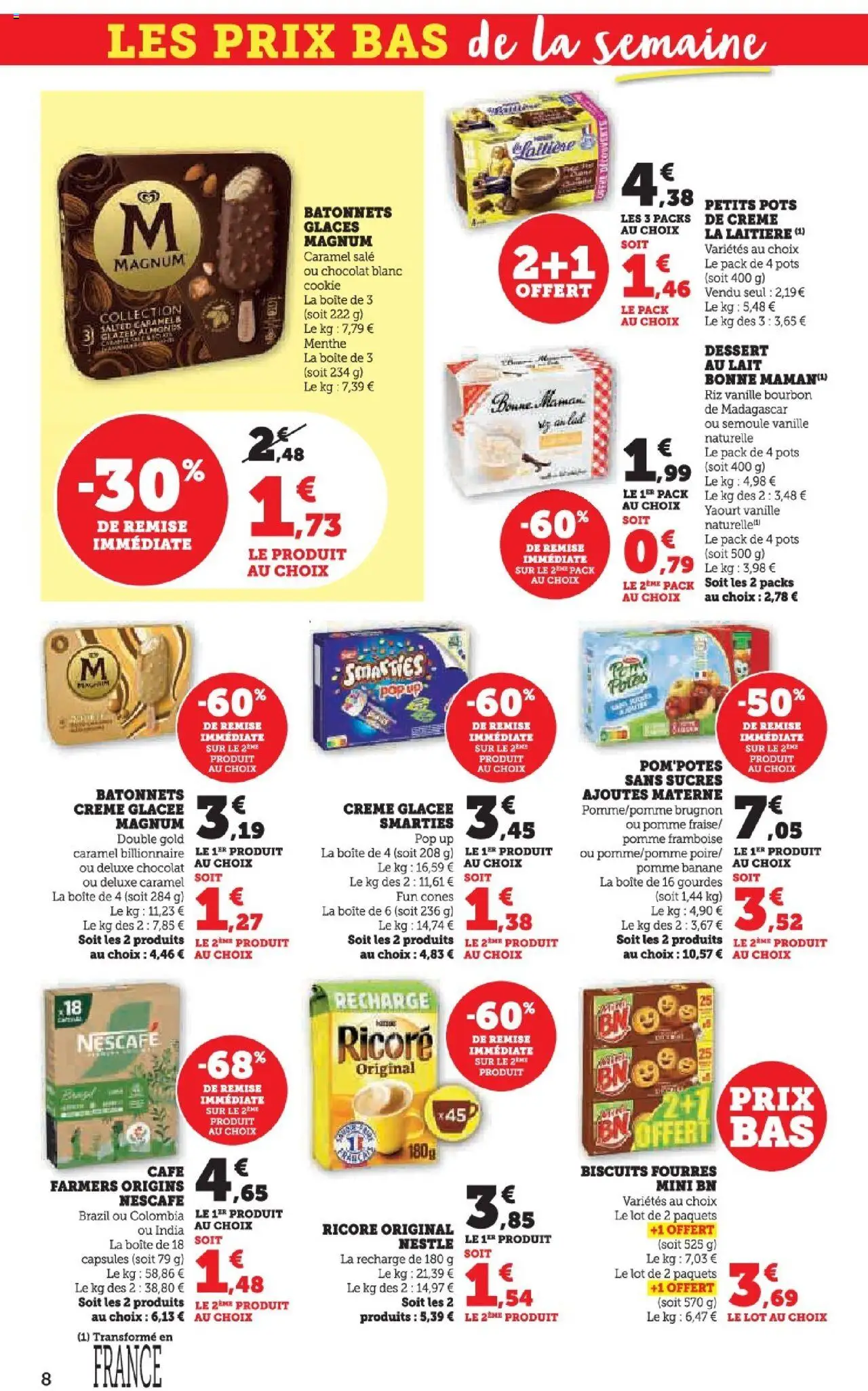  | Page: 8 | Produits: Lait, Chocolat, Bourbon, Crème