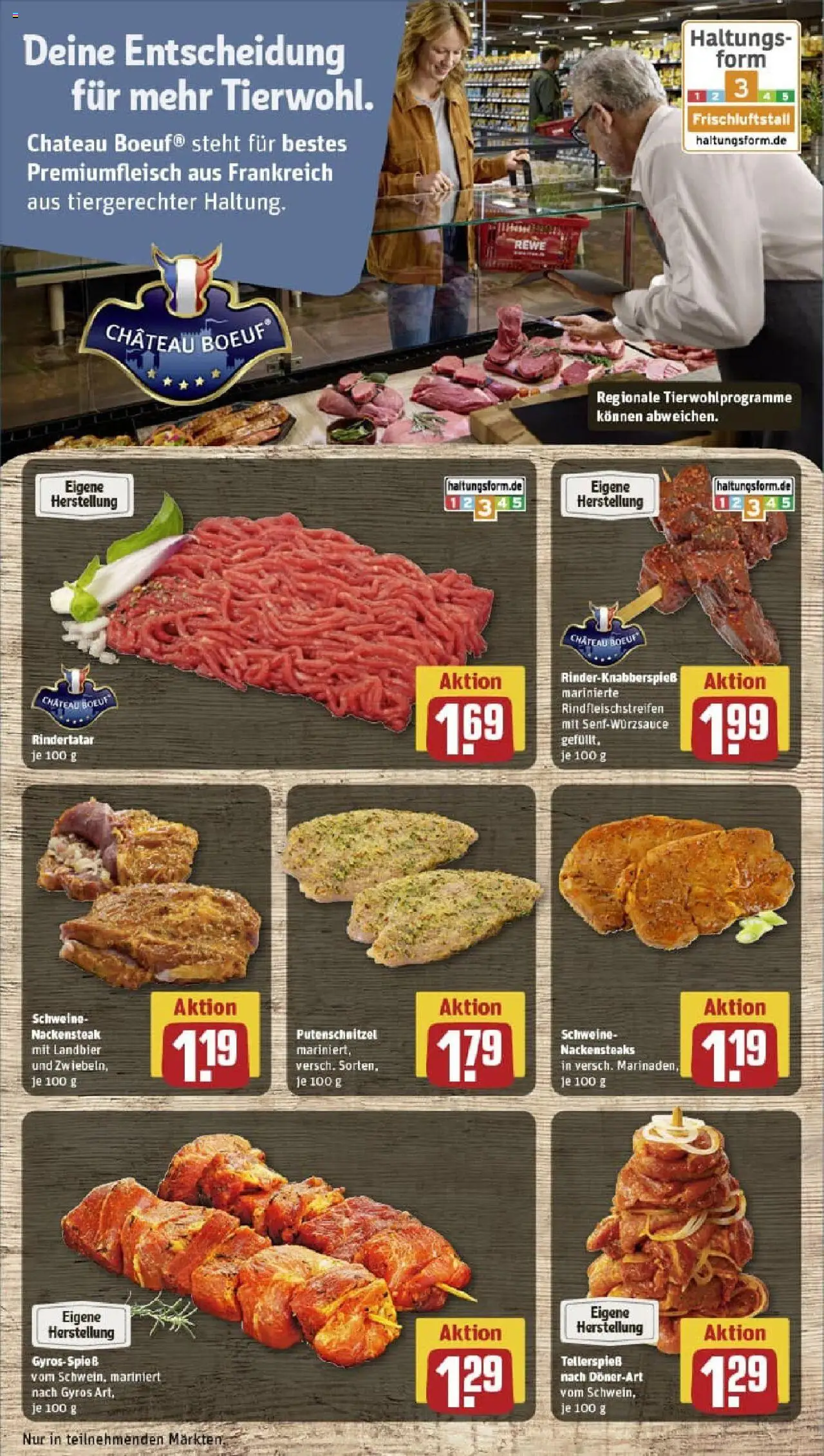 Rewe prospekt Baesweiler / Setterich	 - gültig ab dem 29.06.2025 | Seite: 12 | Produkte: Nackensteaks, Gyros, Putenschnitzel, Steak