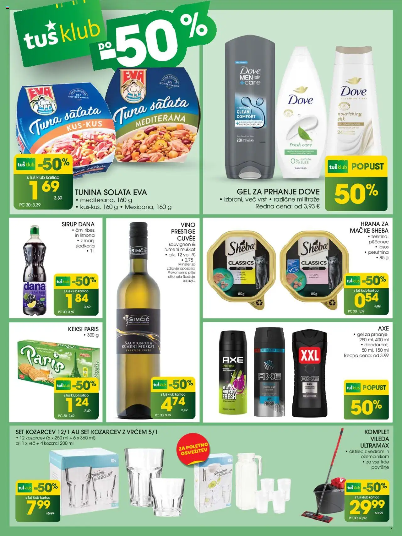 Tuš katalog │ velja od 18.06.2025 | Stran: 7 | Izdelki: Gel za prhanje, Losos, Vino, Limona