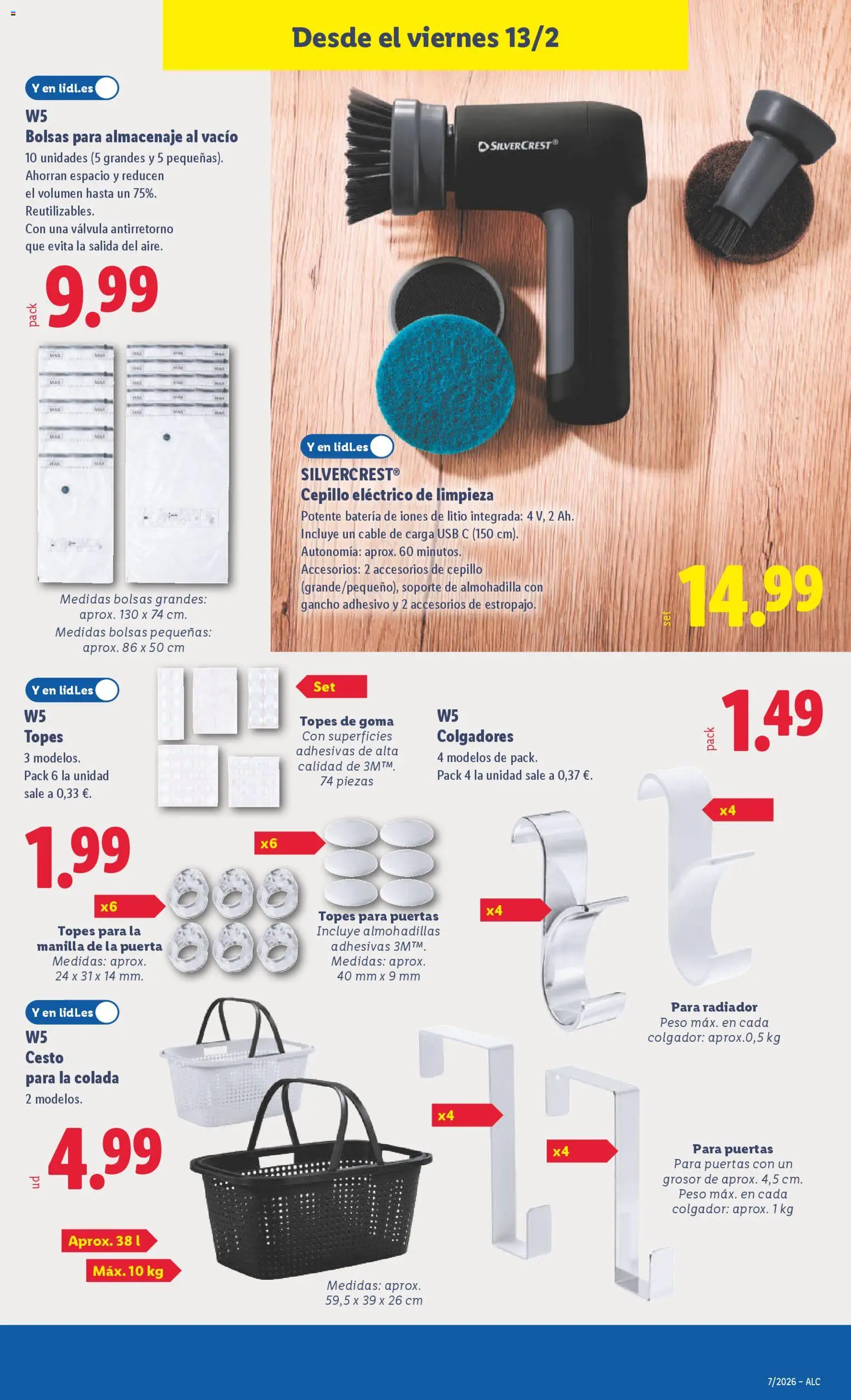 Lidl folleto de bazar │ válido desde el 09.02.2026 | Página: 25 | Productos: Cepillo, USB, Peso, Batería