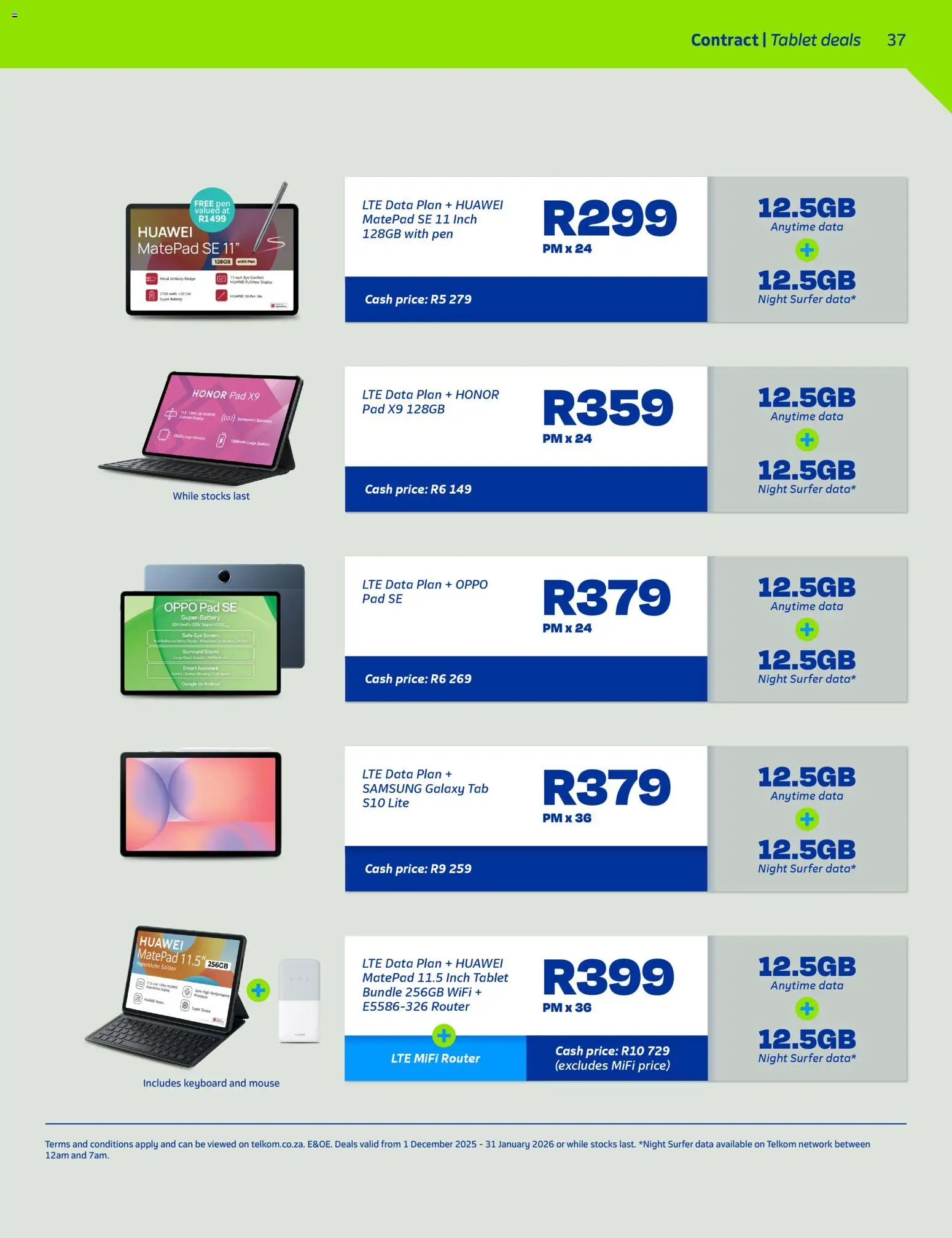New Telkom catalogue – valid from 01.12.2025 | Page: 35 | Products: Data, Router, Keyboard, Pen