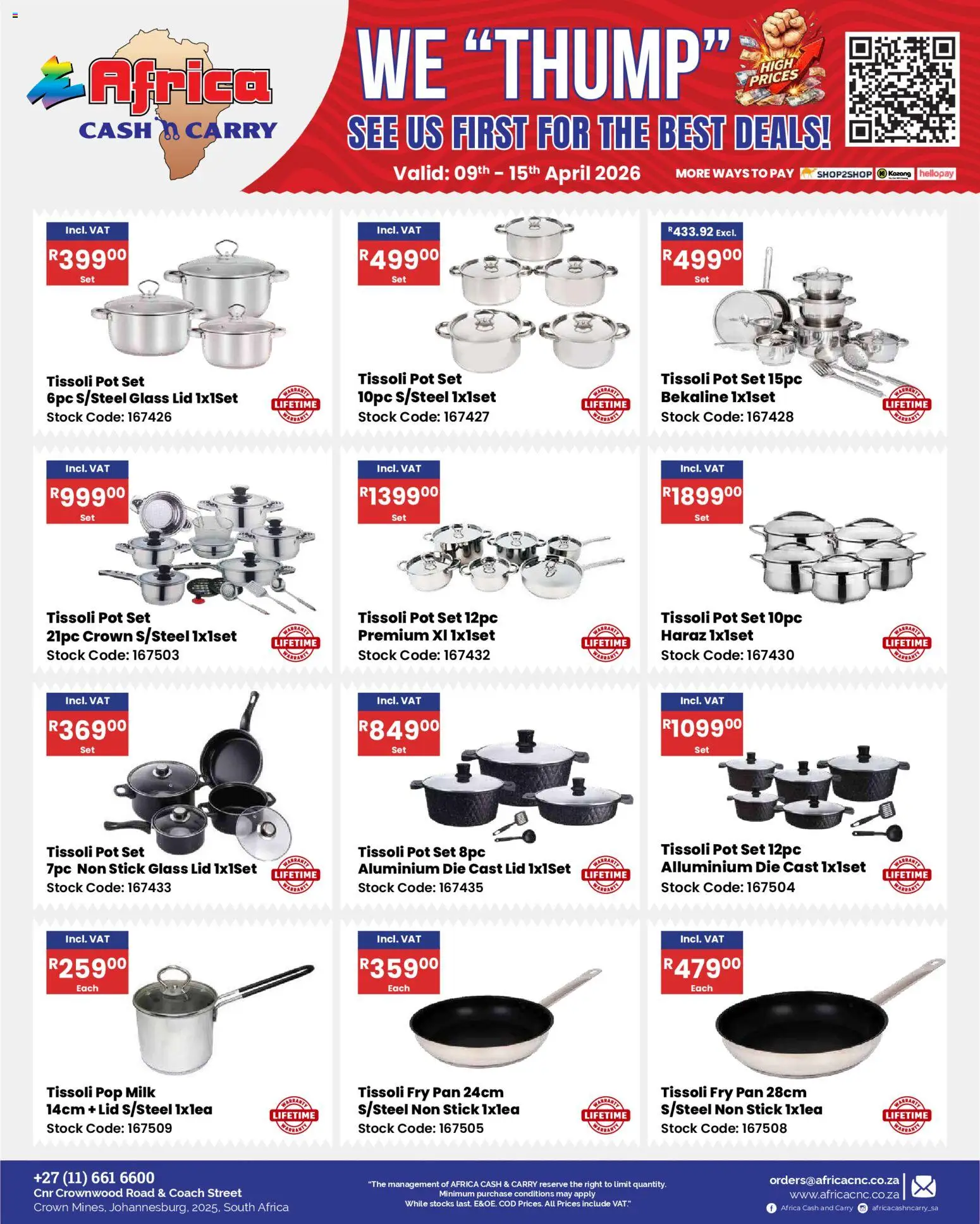 New Africa Cash & Carry catalogue – valid from 09.04.2026 | Page: 32 | Products: Milk, Stock