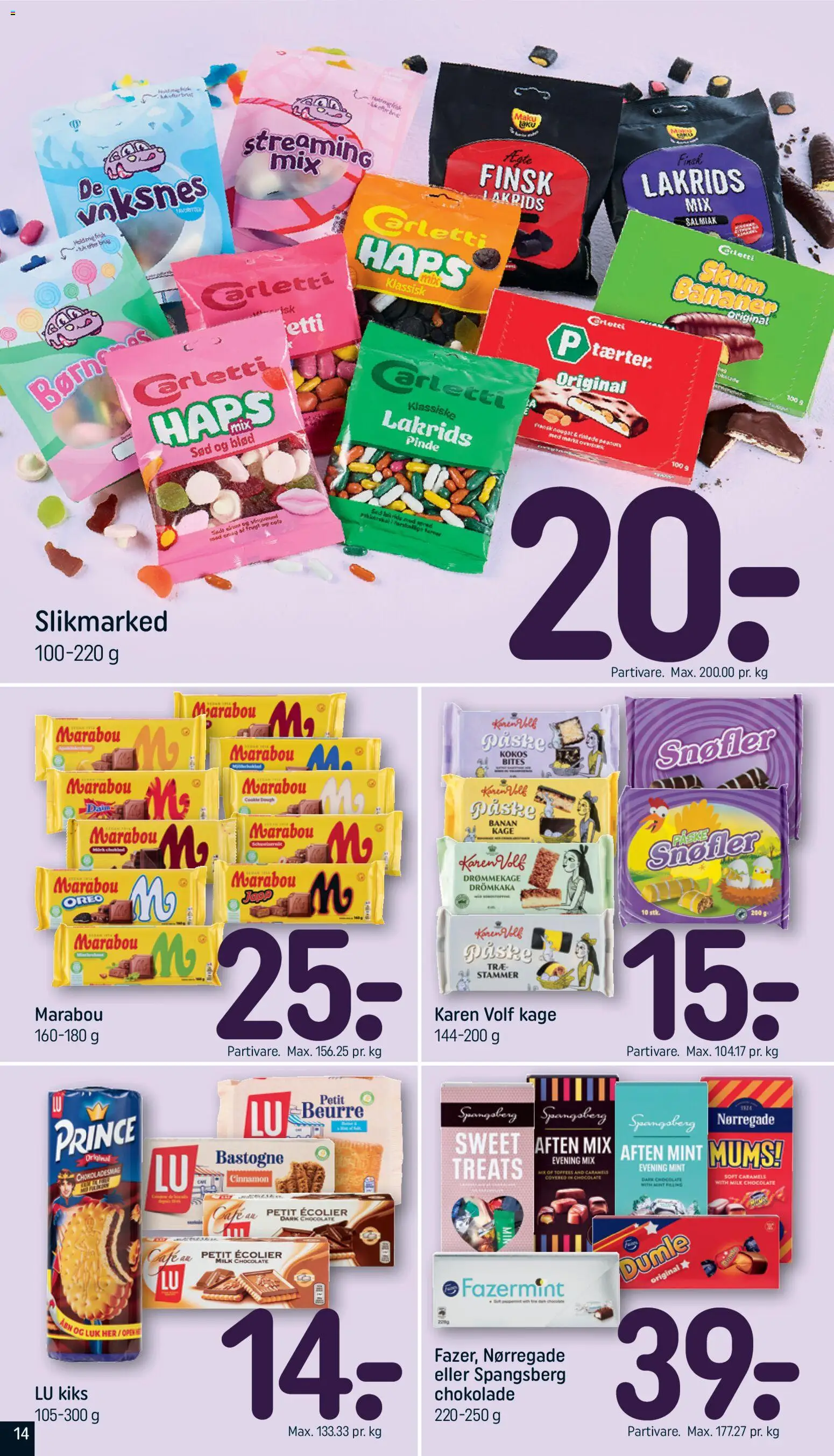 Rema 1000 tilbudsavis – gyldig fra 22.03.2026 | Side: 14 | Produkter: Chokolade, Lakrids, Oreo