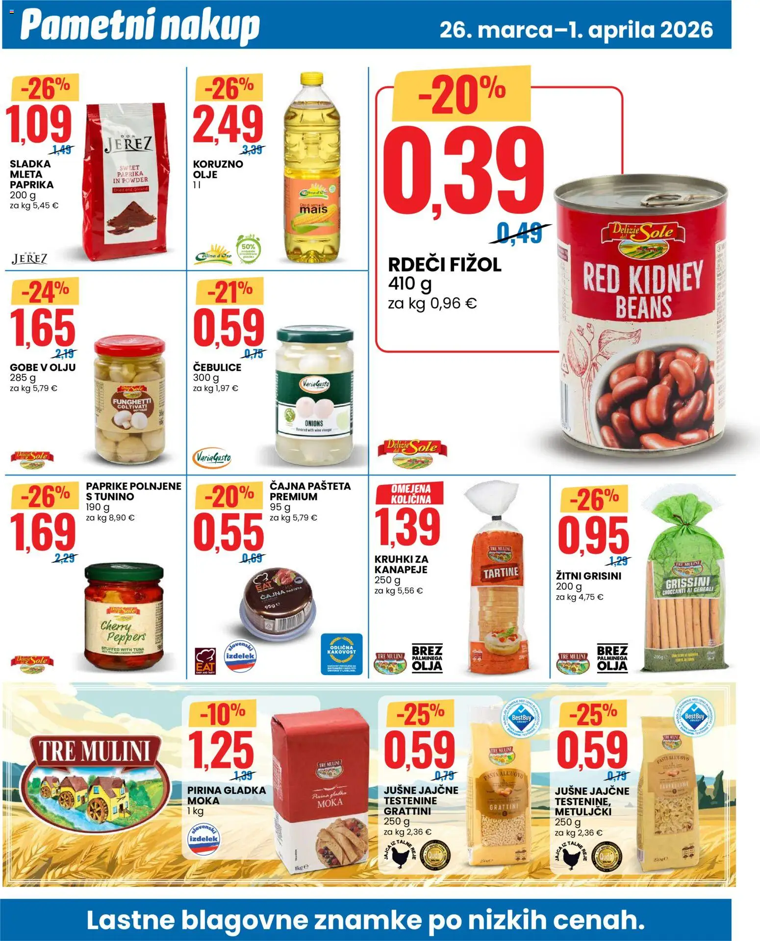 Novi Eurospin katalog ponudbe – veljaven od 26.03.2026 | Stran: 10 | Izdelki: Moka, Paprika, Pašteta, Olje