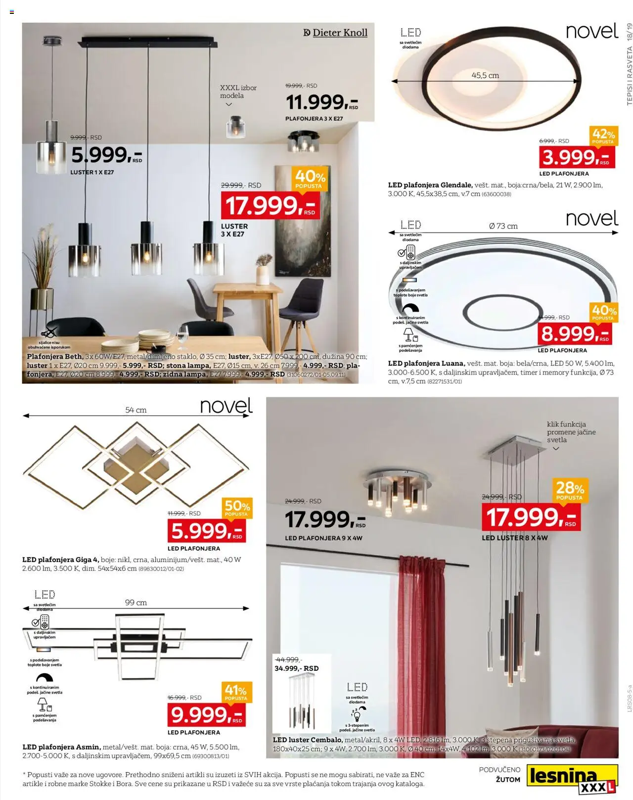 Lesnina XXXL katalog - važi od 04.08.2025 | Strana: 19 | Proizvode: Luster