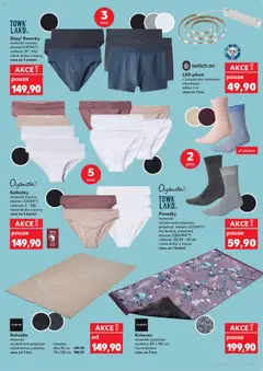 Náhled letáku Kalhotky, materiál: bavlna, elastan (LYCRA®), velikosti: S-3XL, různé druhy a barvy, cena za 1 balení od 28.01.2026 | Strana: 7 | Produkty: Ponožky, Switch On, Koberec, Rohožka