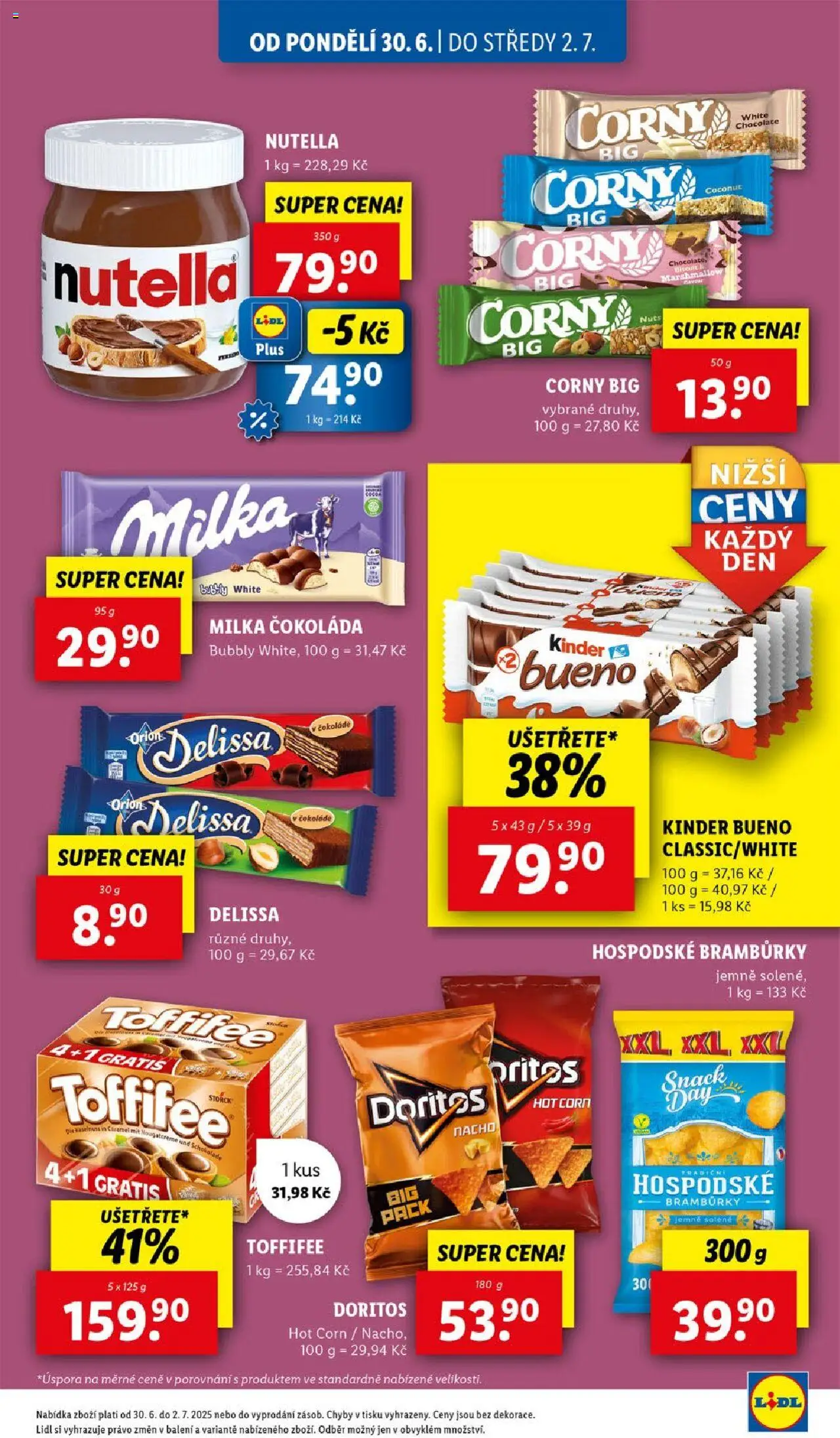 Lidl leták od 30.06.2025 | Strana: 31 | Produkty: Marshmallow, Milka, Bramburky, Kinder Bueno
