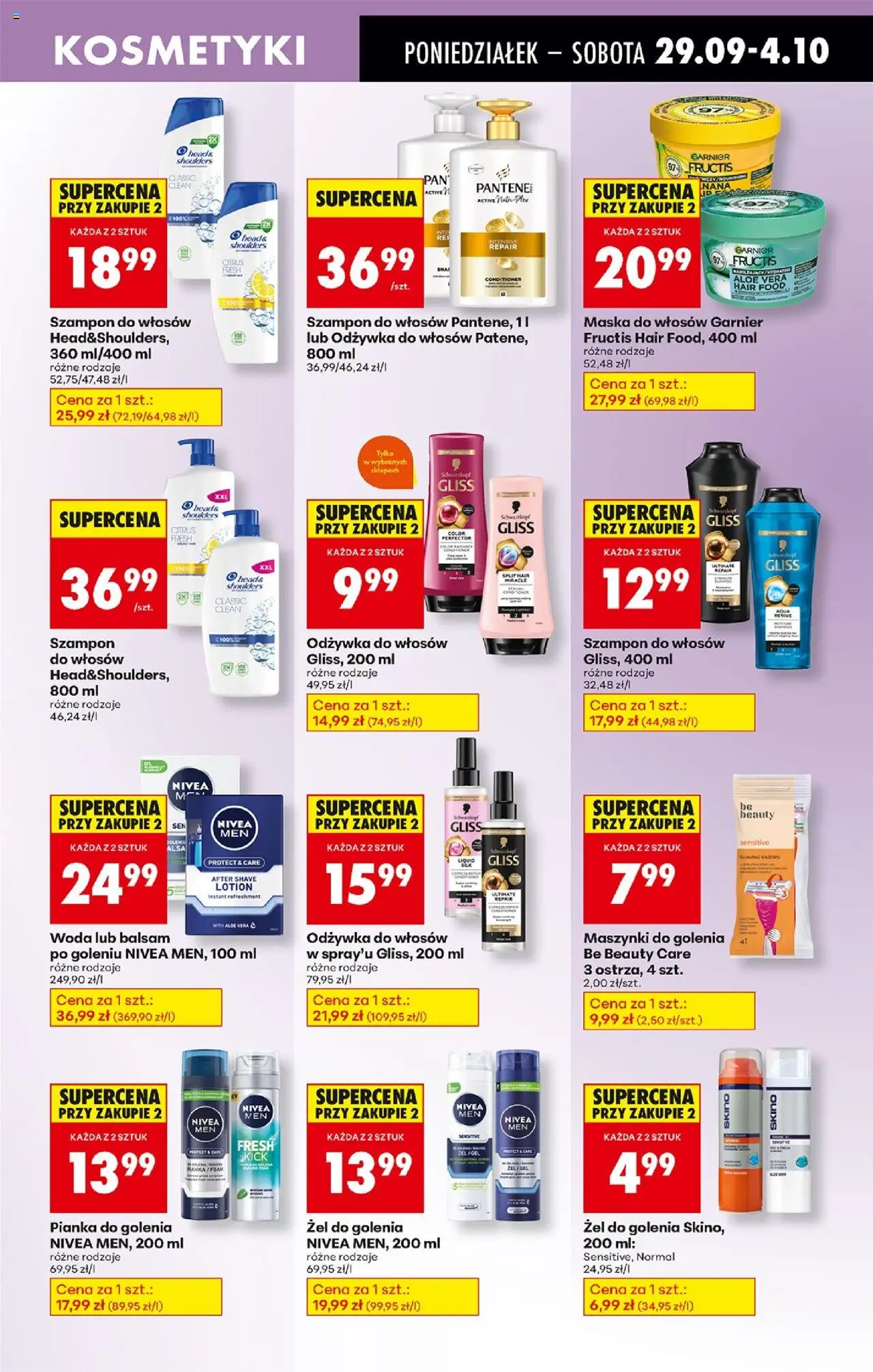 Biedronka gazetka od 29.09.2025 | Strona: 67 | Produkty: Maszynki do golenia, Maska do włosów, Be beauty, Balsam po goleniu