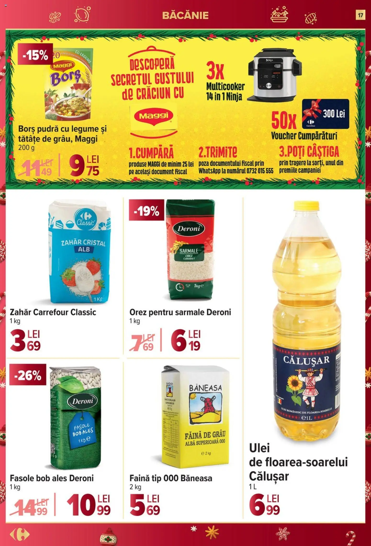 Noul catalog Carrefour – valabil de la 03.12.2025 | Pagină: 17 | Produse: Borș, Făină, Orez, Legume