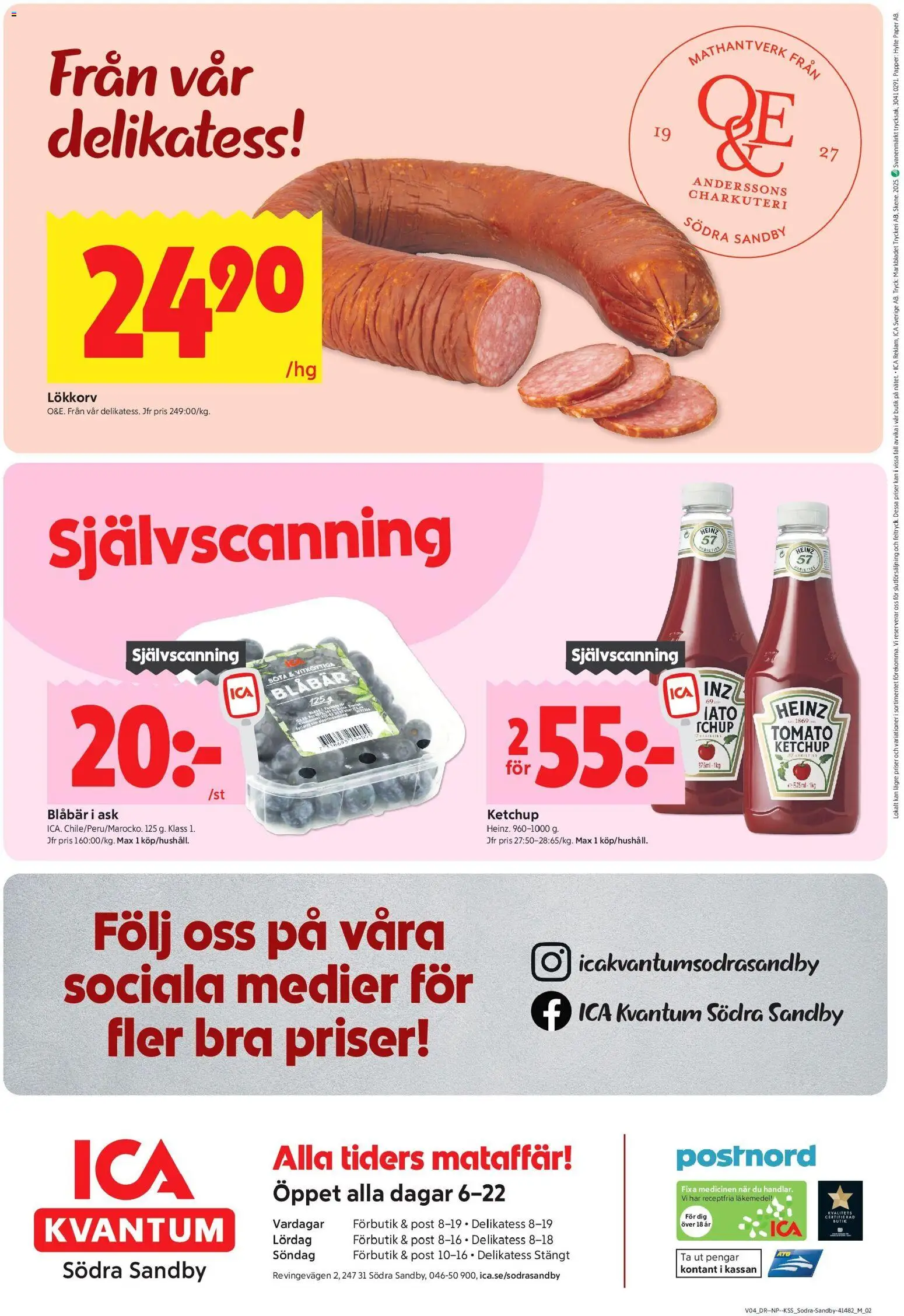 ICA Kvantum reklamblad aktuell från 19.01.2026 | Sida: 12 | Produkter: Papper, Ketchup, Blåbär