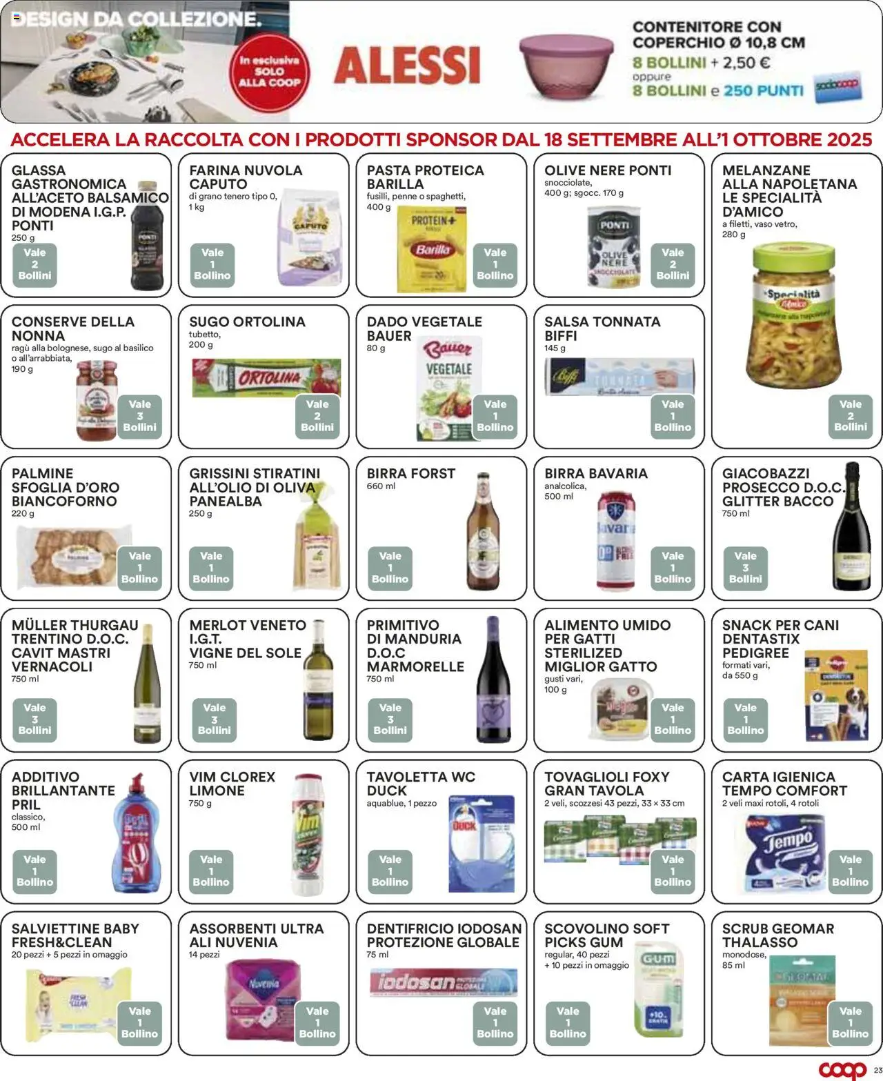 Volantino COOP del 18.09.2025 | Pagina: 23 | Prodotti: Salsa, Farina, Pasta, Sugo