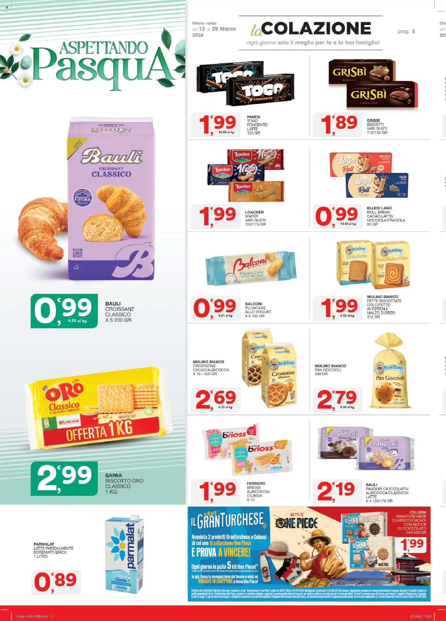 Volantino SISA del 12.03.2026 | Pagina: 8 | Prodotti: Tè, Biscotti, Latte, Croissant