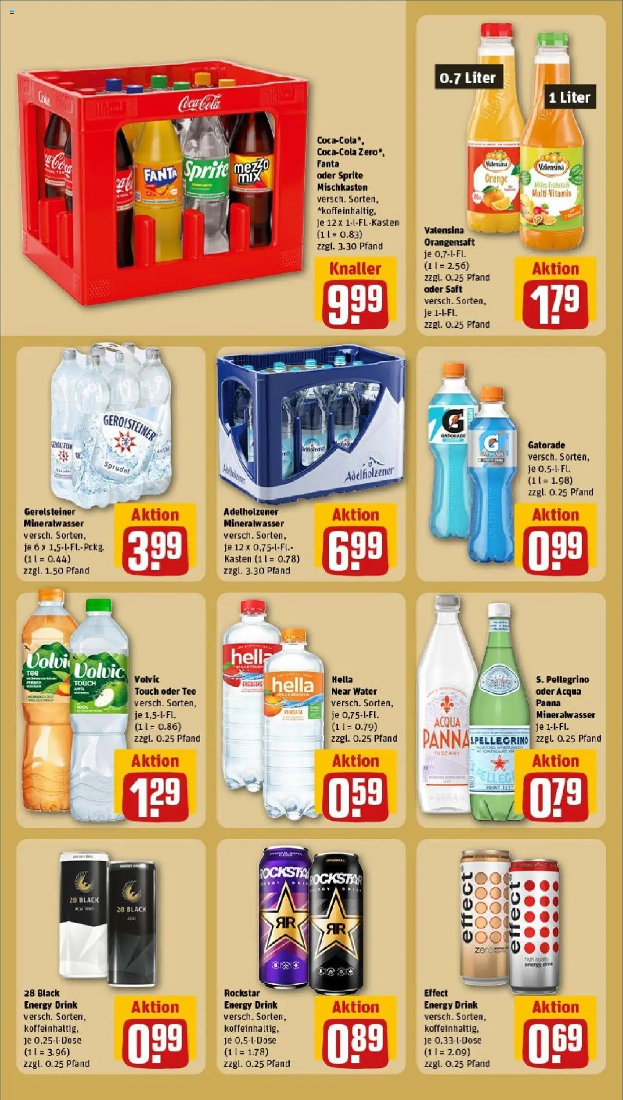 Rewe prospekt Bad Waldsee	 - gültig ab dem 25.05.2025 | Seite: 14 | Produkte: Rockstar energy, Sprite, Adelholzener, Valensina