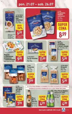 Aldi Gazetka od 21.07.2025 | Strona: 19 | Produkty: Pieczywo, Oliwa z oliwek, Tiramisu, Cantuccini