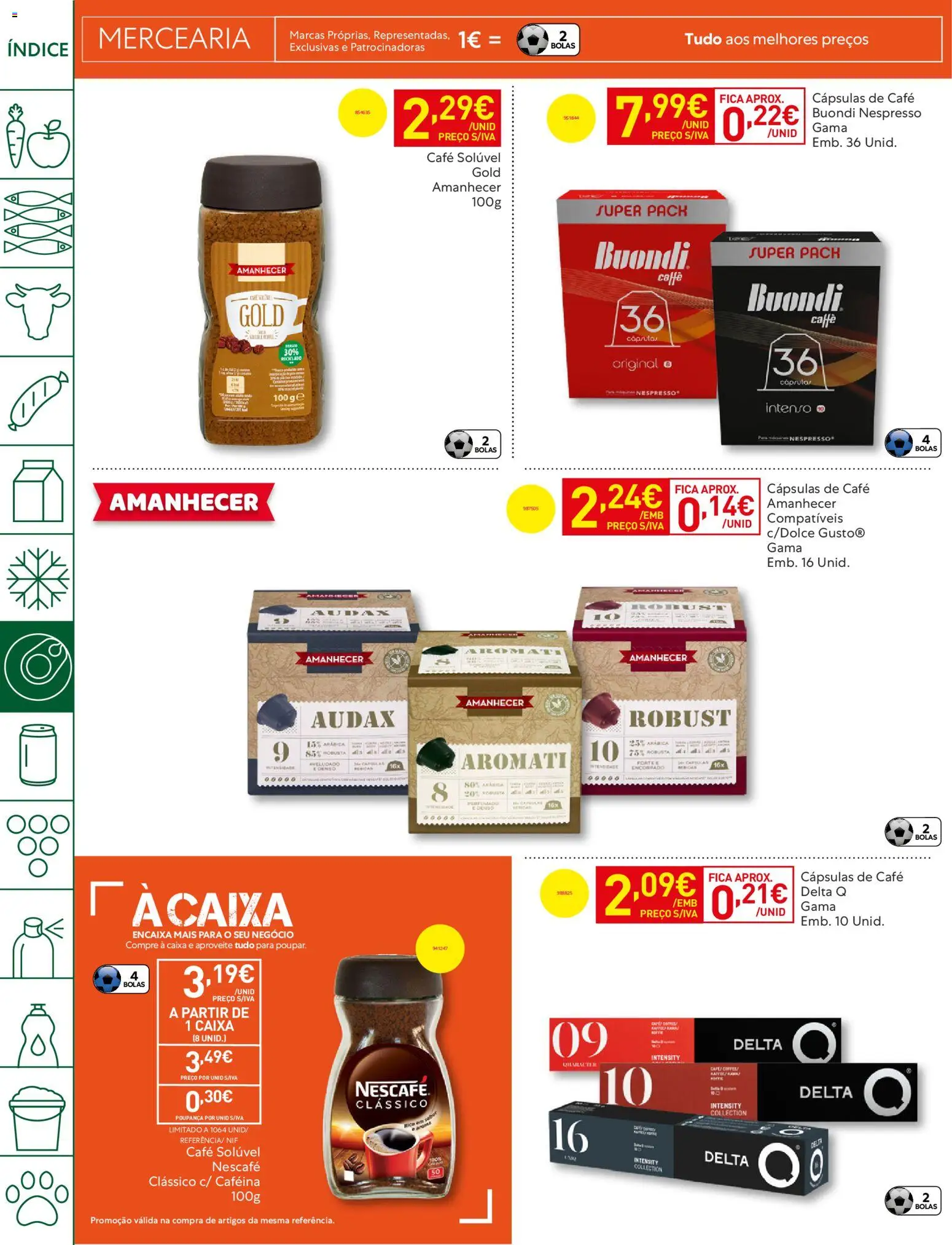 Recheio folheto │ válido de 21.04.2026 | Página: 26 | Produtos: Delta q, Café solúvel, Caixa, Café