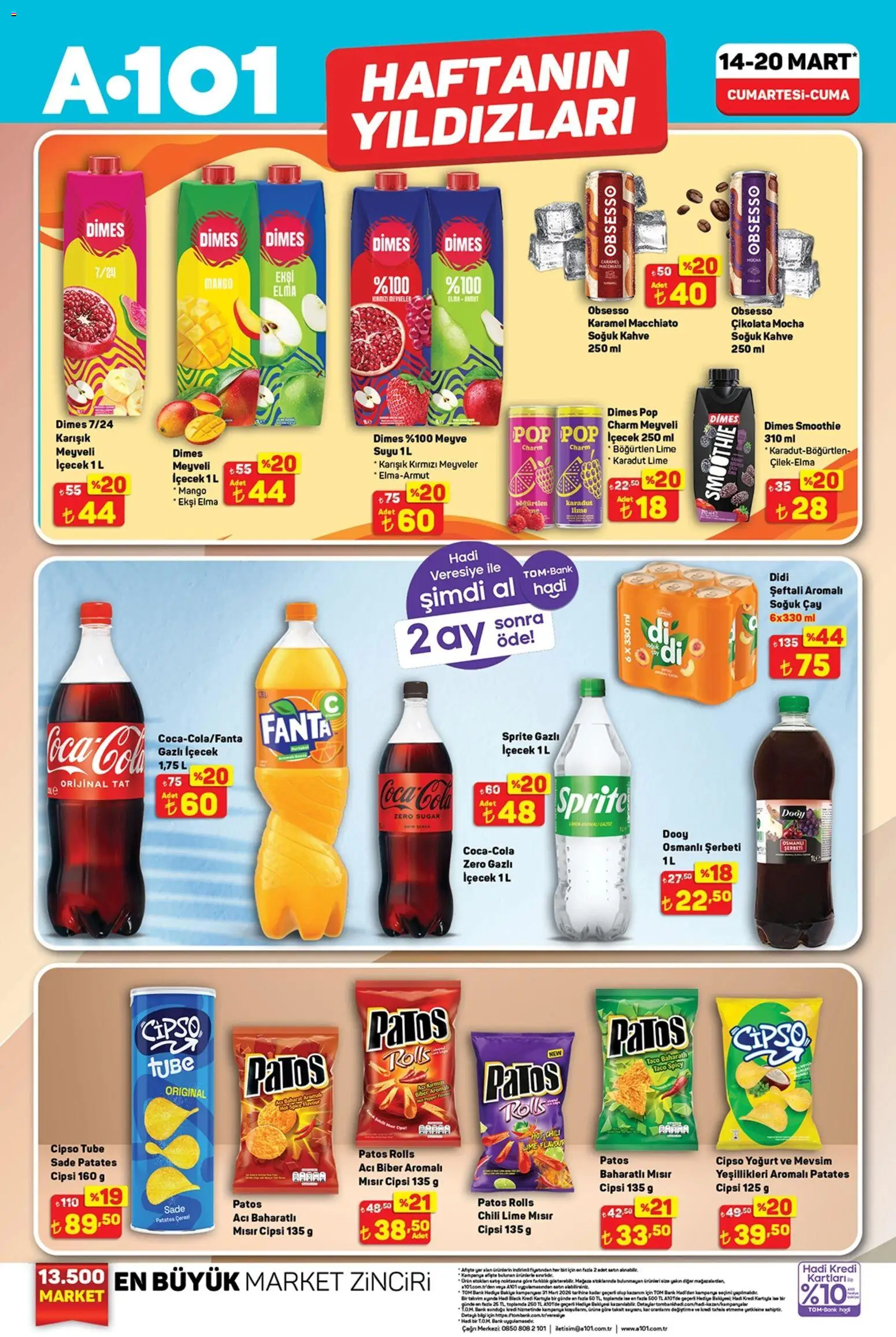 A101 Katalog - 14.03.2026 tarihinden itibaren geçerlidir | Sayfa: 9 | Ürünler: Çikolata, Elma, Mısır, Sprite