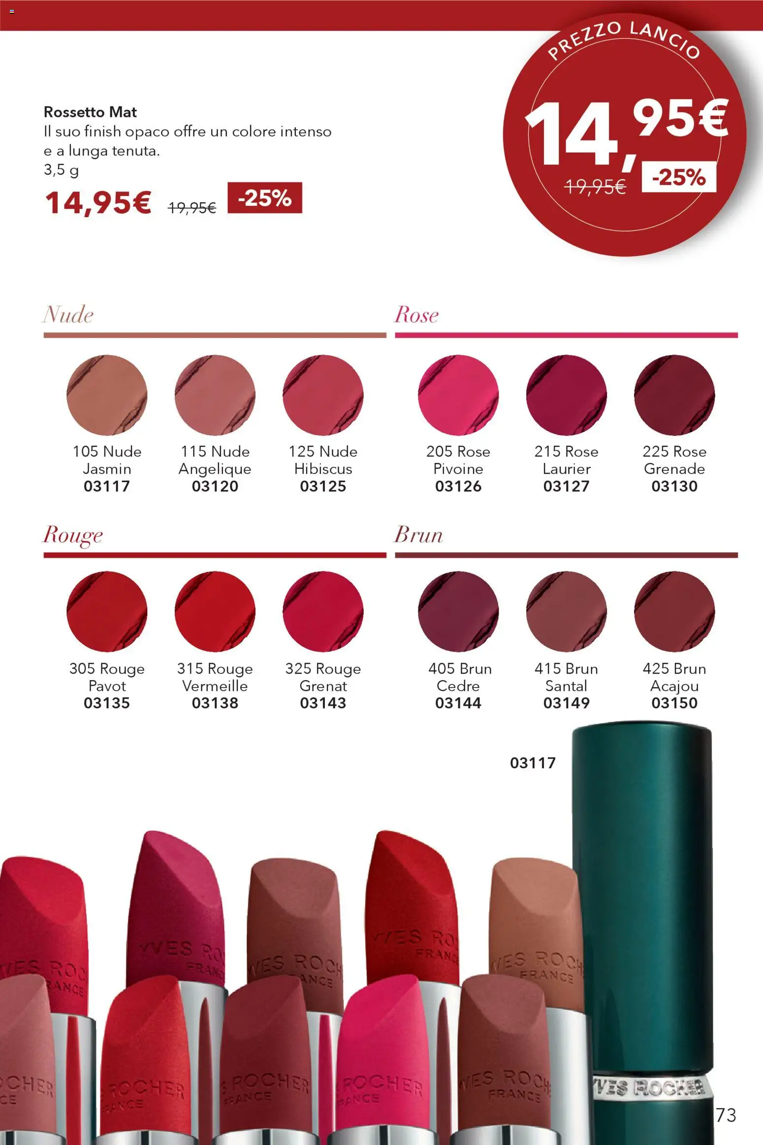 Volantino Yves Rocher del 02.04.2026 | Pagina: 73 | Prodotti: Rossetto