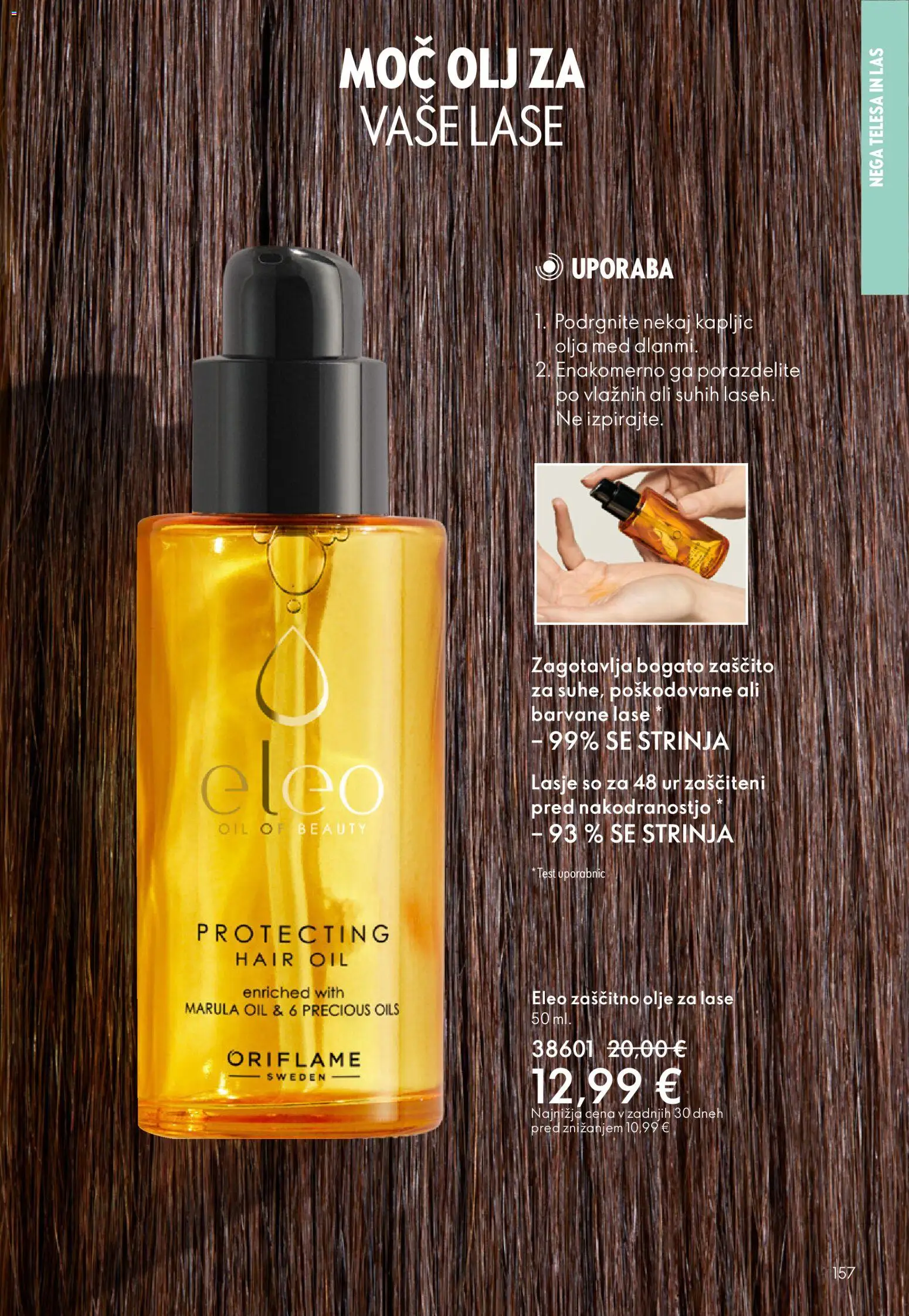 Novi Oriflame katalog ponudbe – veljaven od 18.02.2026 | Stran: 157 | Izdelki: Olje za lase, Olje